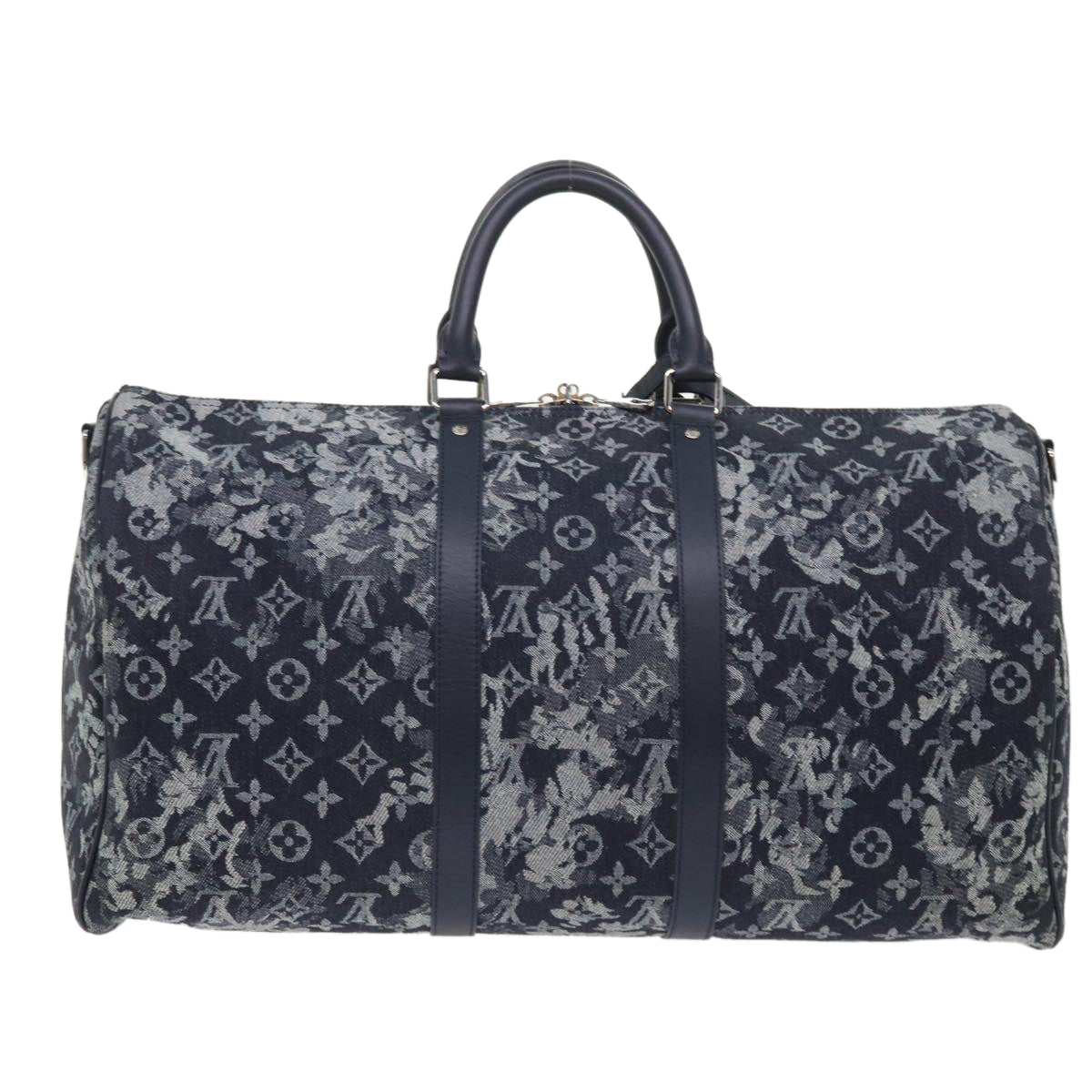 LOUIS VUITTON Monogram Tapestry Keepall Bandouliere 50 Boston M57285 Auth 48047A