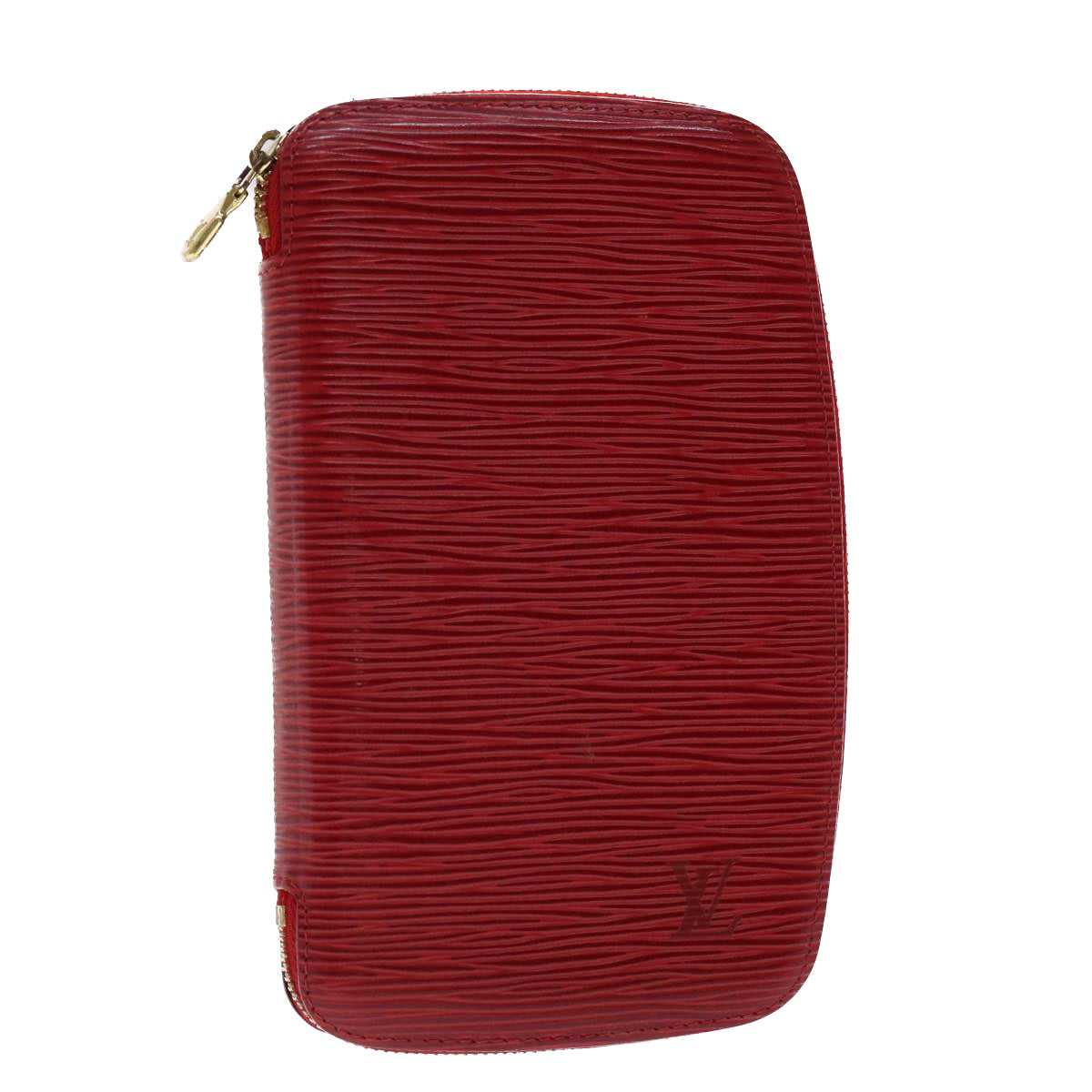 LOUIS VUITTON Epi Agenda Geode Wallet Red M63877 LV Auth 48055