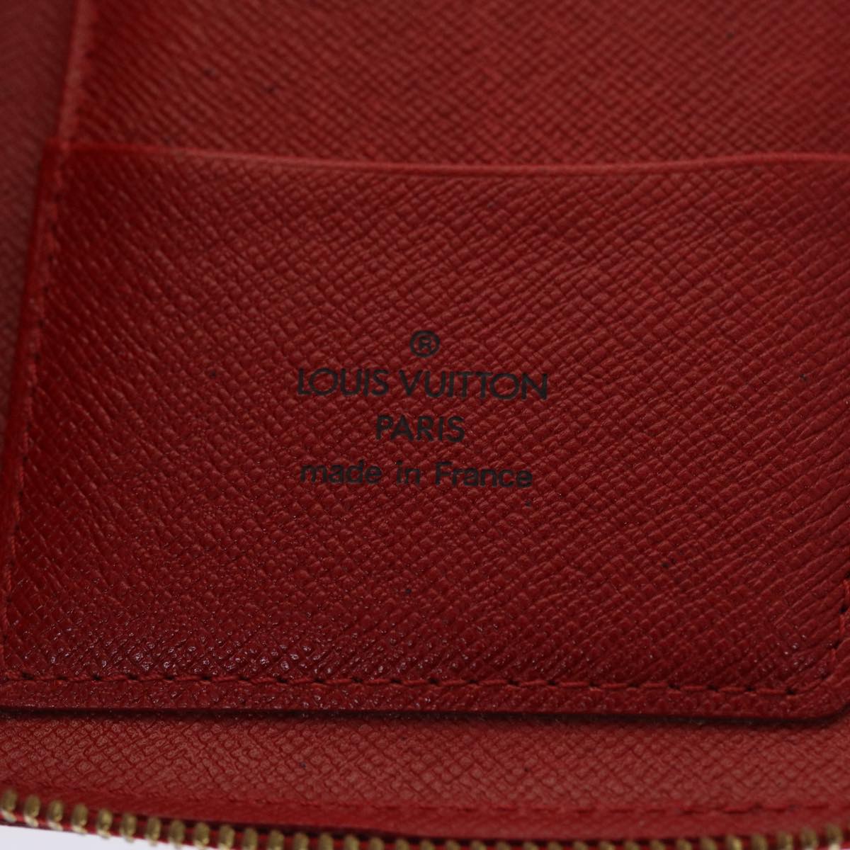 LOUIS VUITTON Epi Agenda Geode Wallet Red M63877 LV Auth 48055