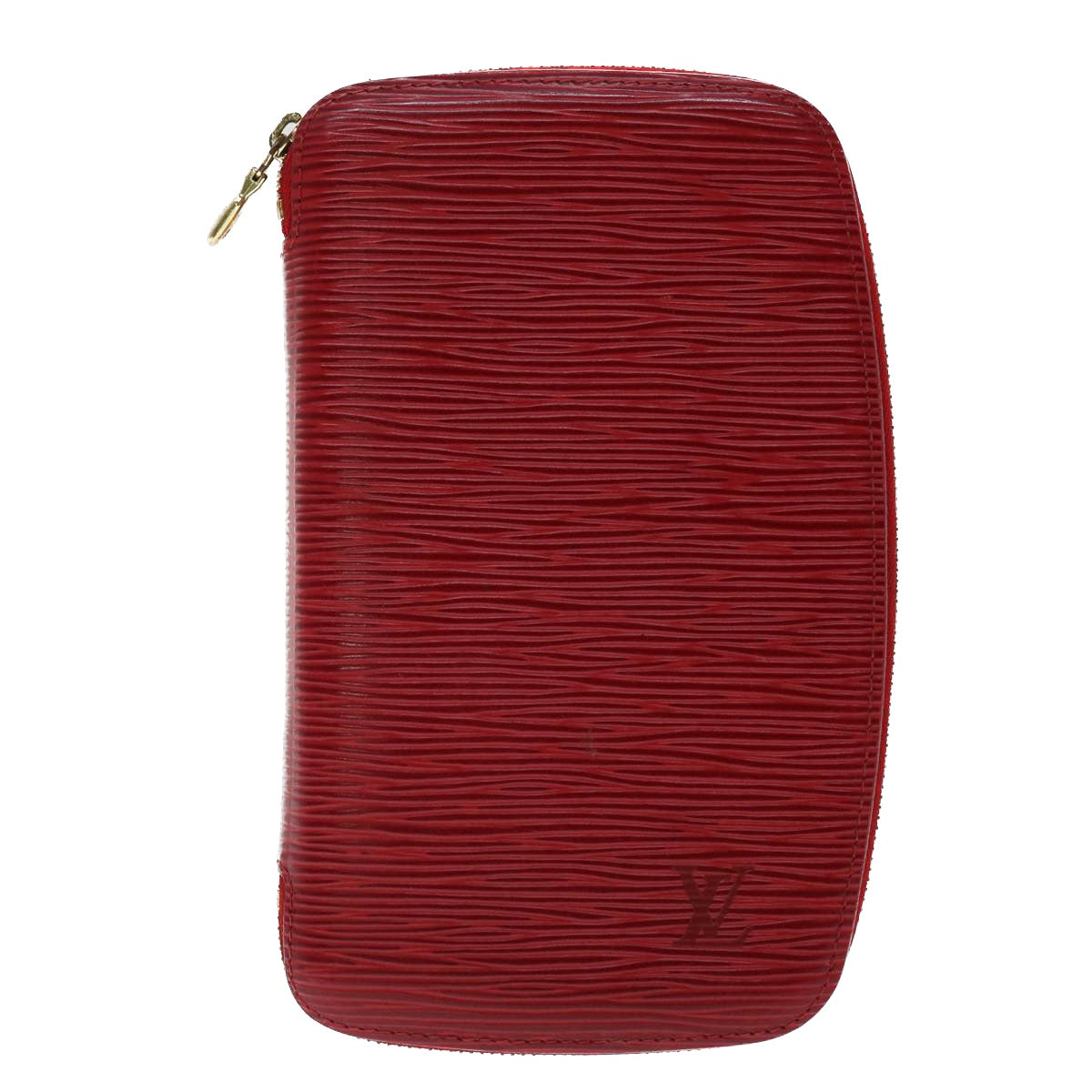 LOUIS VUITTON Epi Agenda Geode Wallet Red M63877 LV Auth 48055