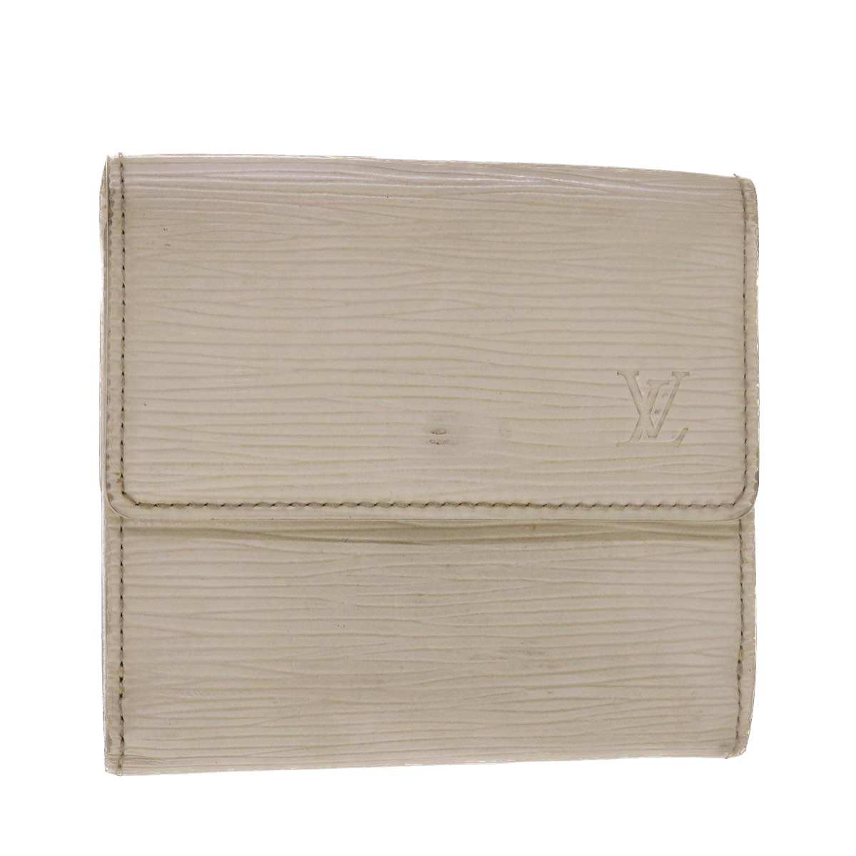 LOUIS VUITTON Epi Portefeuille Elise Wallet White M6348J LV Auth 48069