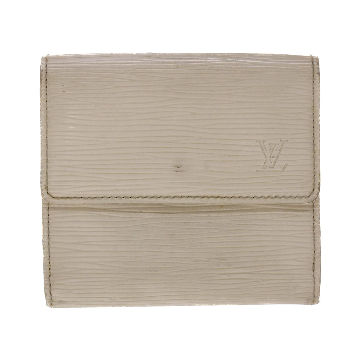 LOUIS VUITTON Epi Portefeuille Elise Wallet White M6348J LV Auth 48069