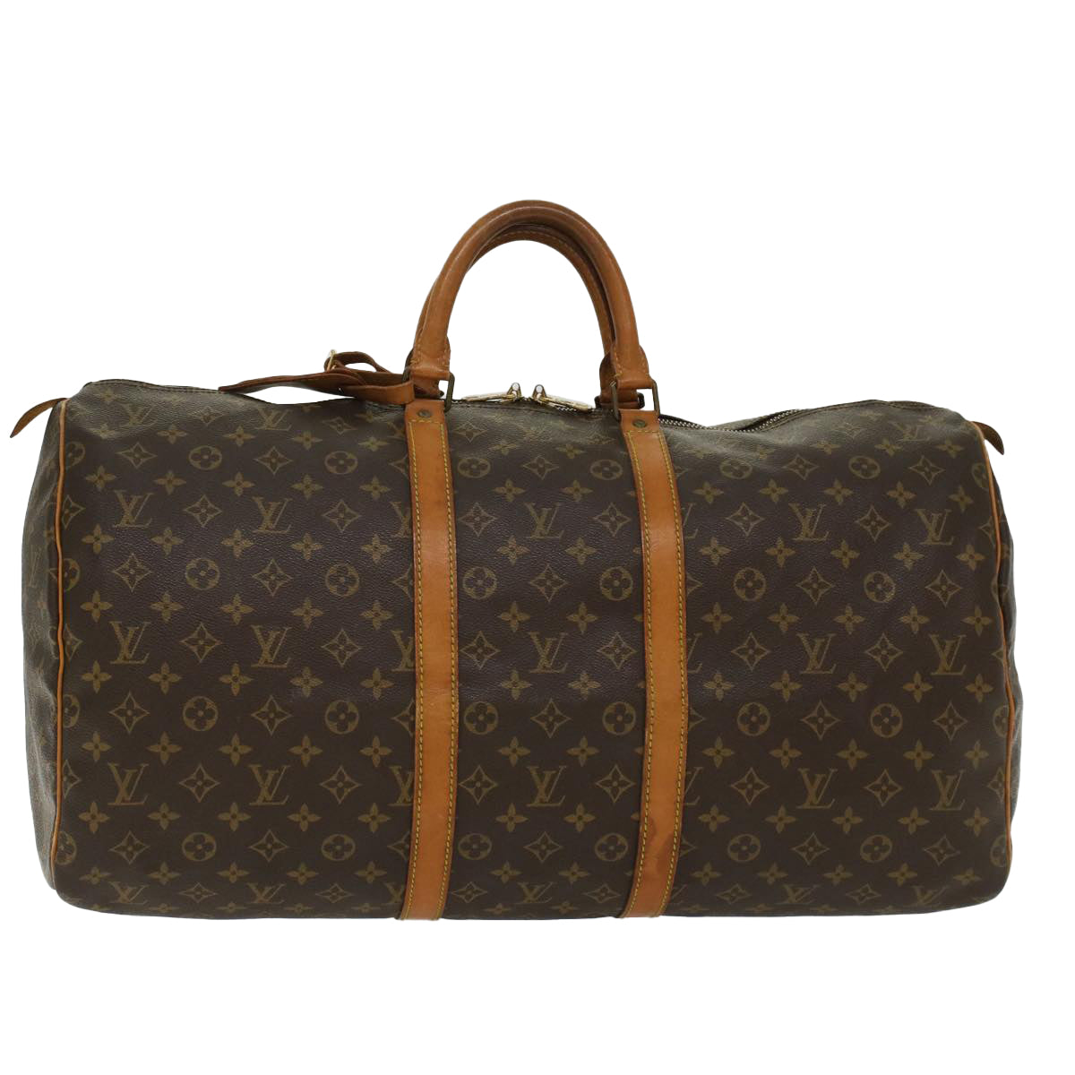 LOUIS VUITTON Monogram Keepall 55 Boston Bag M41424 LV Auth 48087