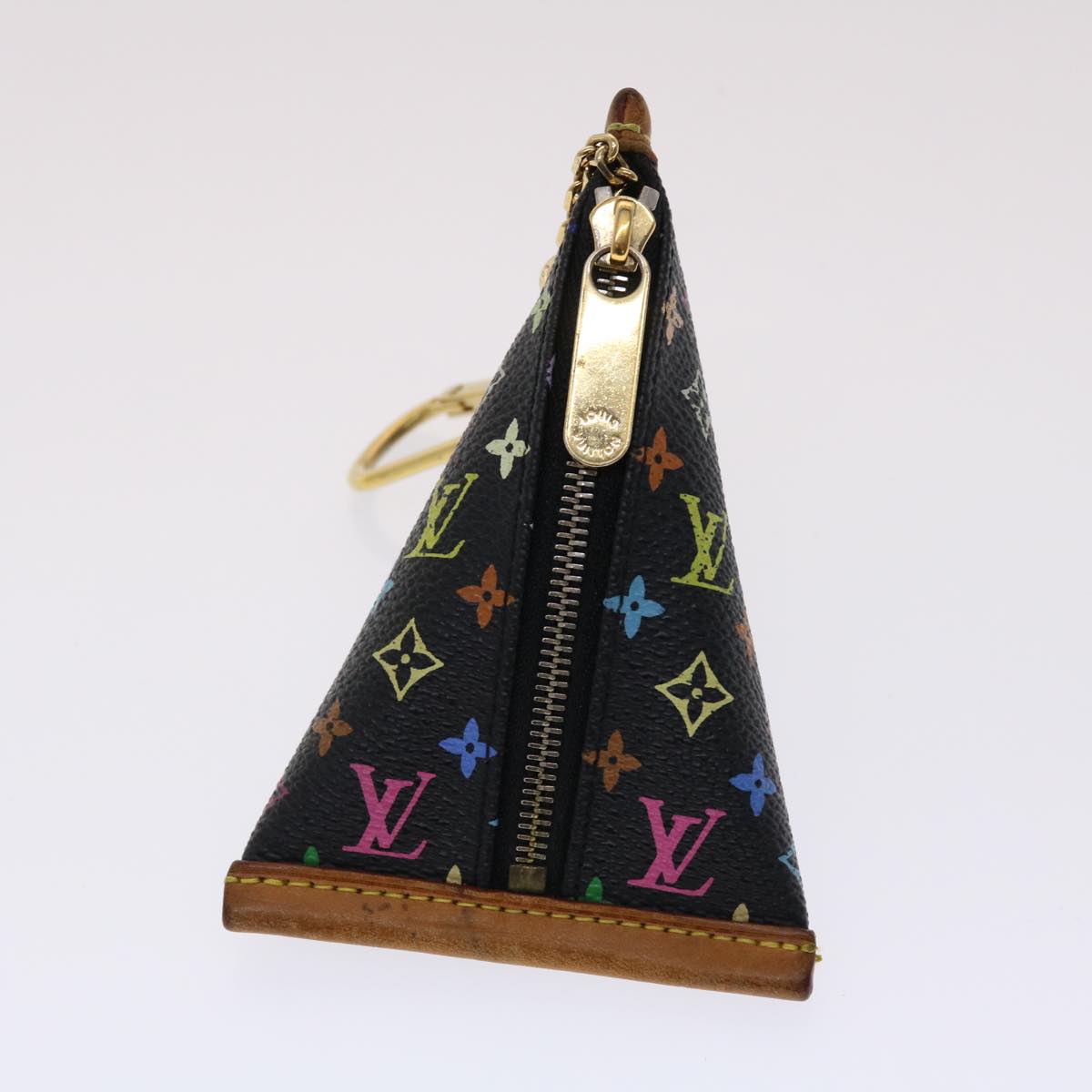 LOUIS VUITTON Monogram Multicolor Berlingo Coin Purse Black M58029 LV Auth 48390