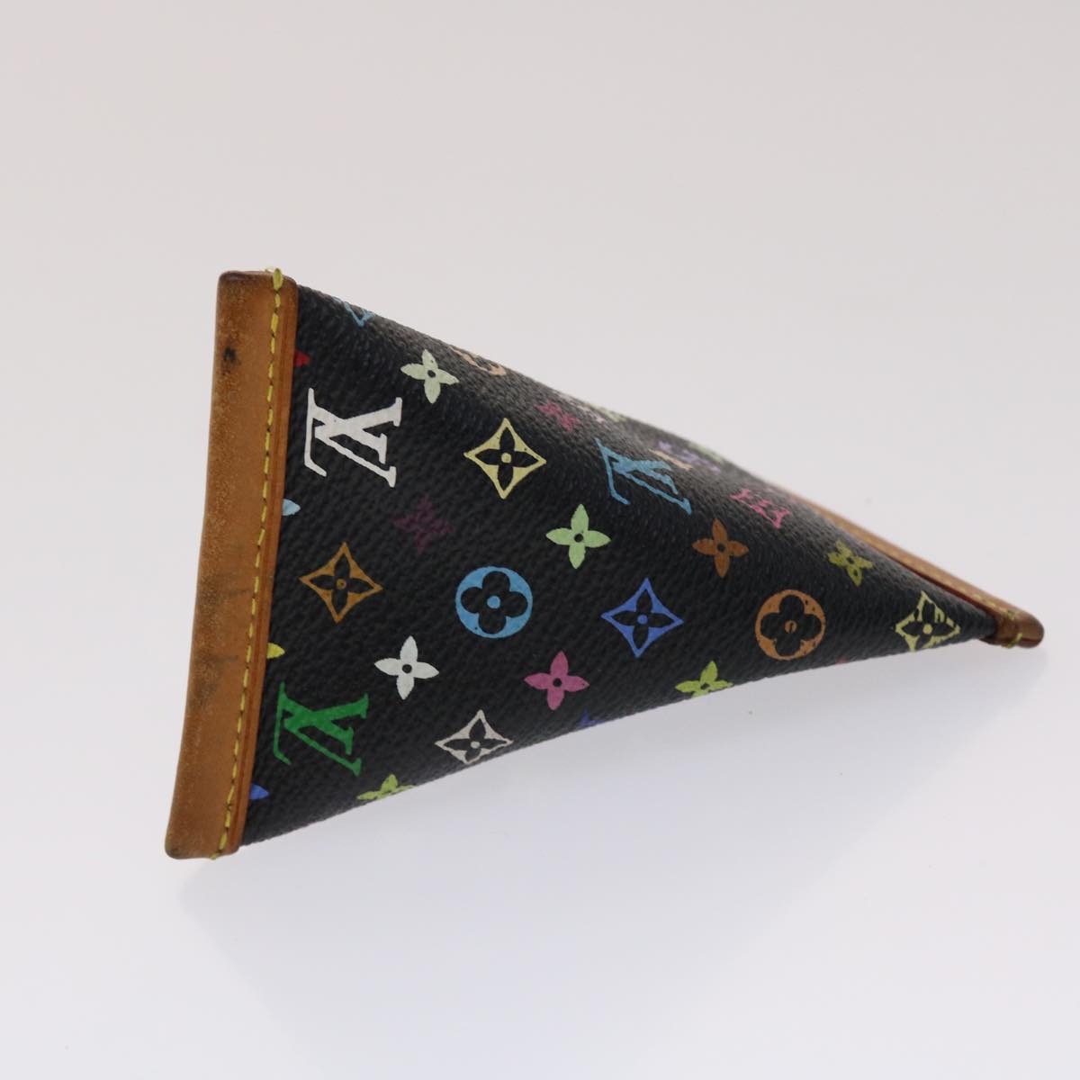 LOUIS VUITTON Monogram Multicolor Berlingo Coin Purse Black M58029 LV Auth 48390