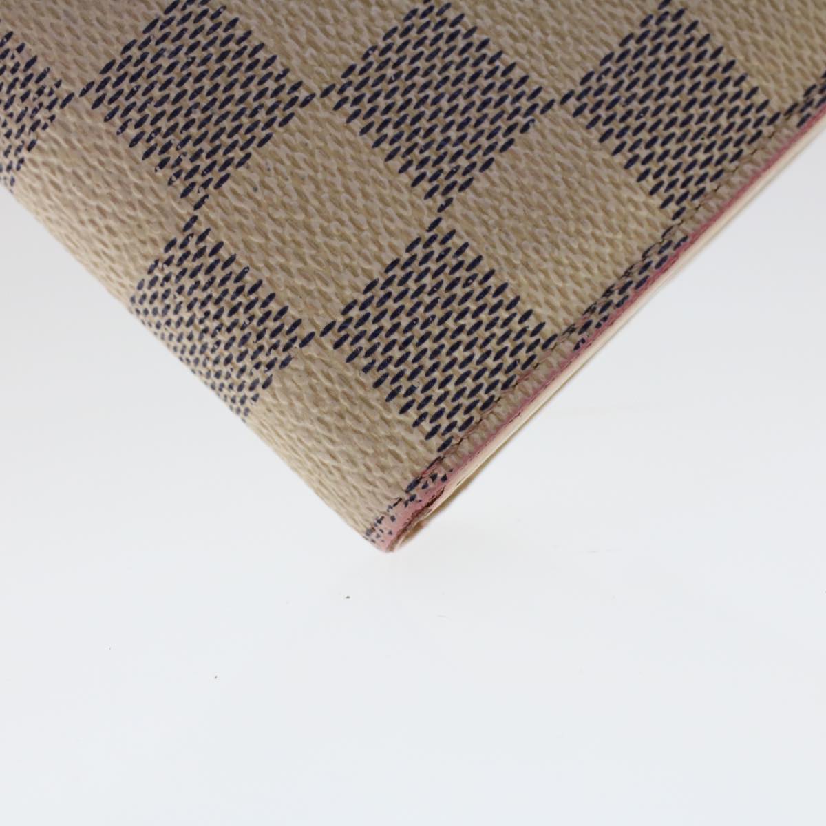 LOUIS VUITTON Damier Azur Portefeuille Sarah Long Wallet N63208 LV Auth 48479