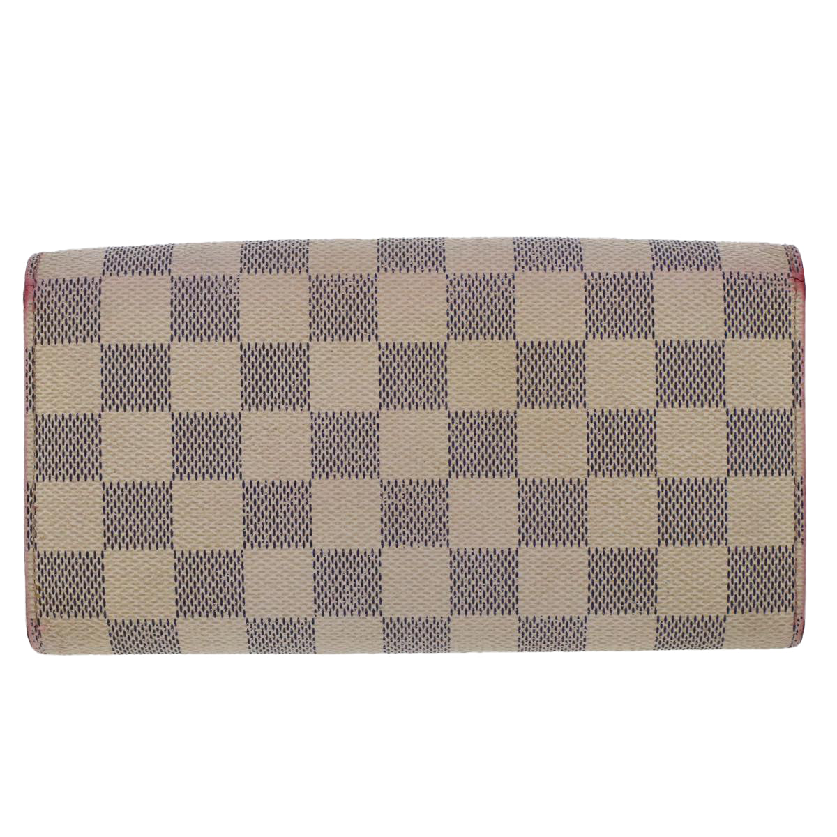 LOUIS VUITTON Damier Azur Portefeuille Sarah Long Wallet N63208 LV Auth 48479