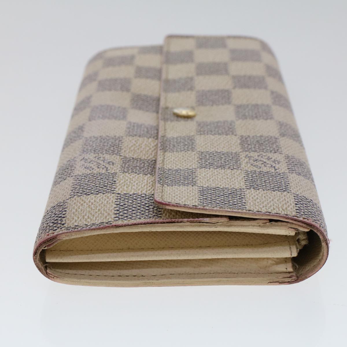 LOUIS VUITTON Damier Azur Portefeuille Sarah Long Wallet N63208 LV Auth 48479