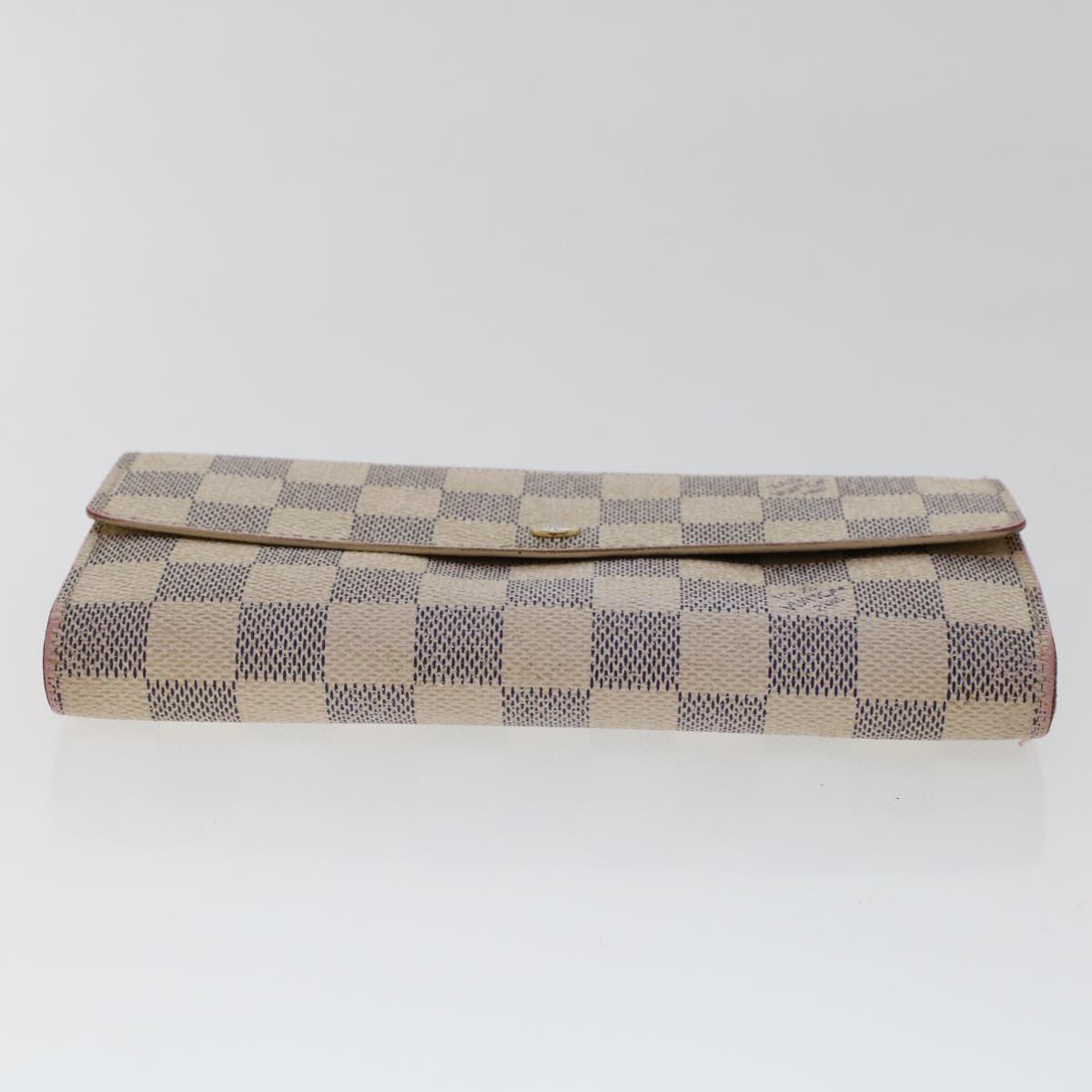 LOUIS VUITTON Damier Azur Portefeuille Sarah Long Wallet N63208 LV Auth 48479