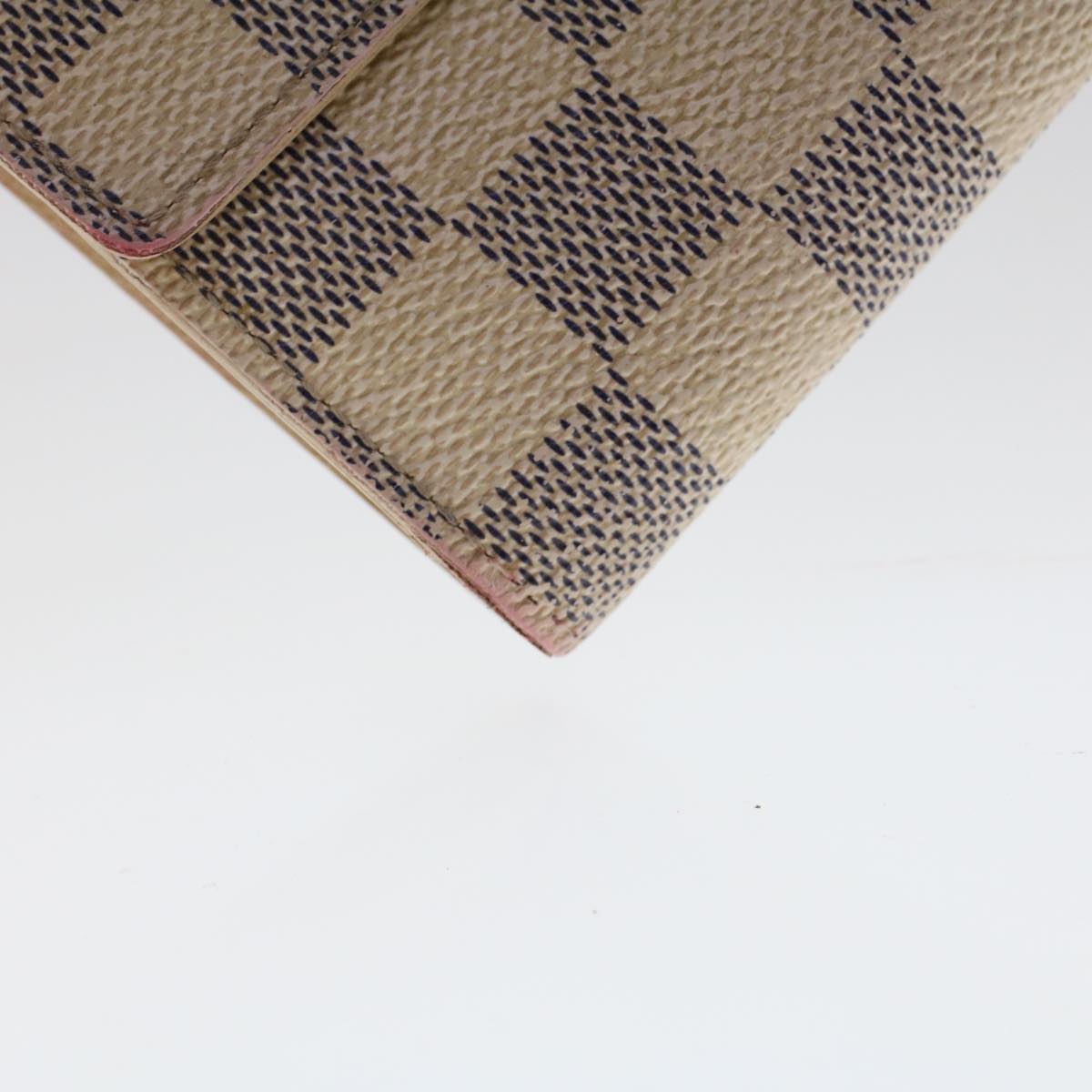 LOUIS VUITTON Damier Azur Portefeuille Sarah Long Wallet N63208 LV Auth 48479