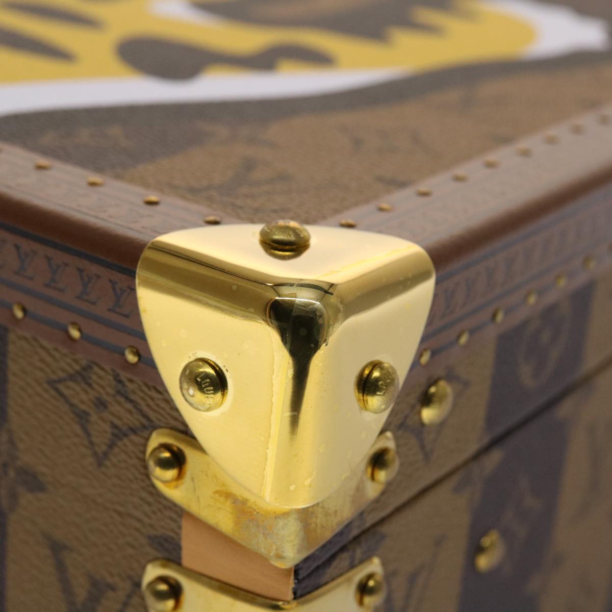 LOUIS VUITTON Monogram Stripe Cotteville 40 Trunk HUMAN MADE M20464 Auth 48522S