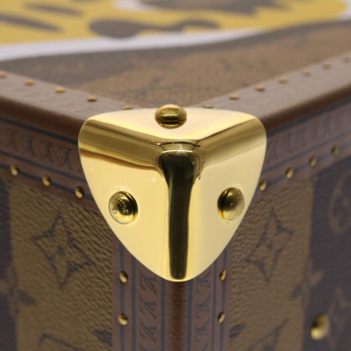 LOUIS VUITTON Monogram Stripe Cotteville 40 Trunk HUMAN MADE M20464 Auth 48522S