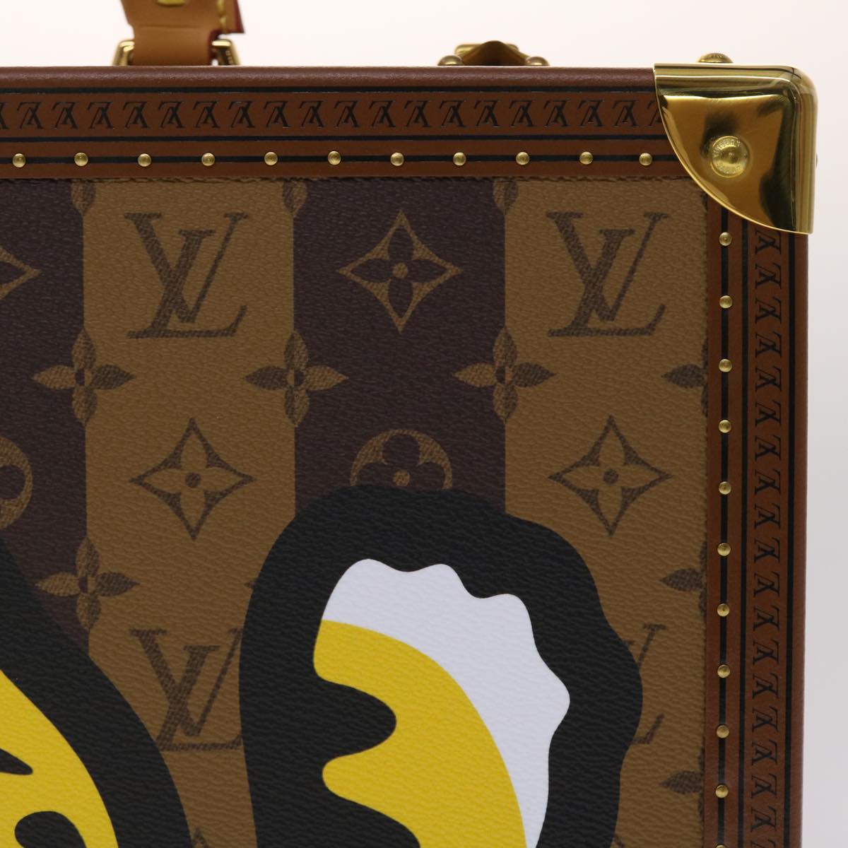 LOUIS VUITTON Monogram Stripe Cotteville 40 Trunk HUMAN MADE M20464 Auth 48522S