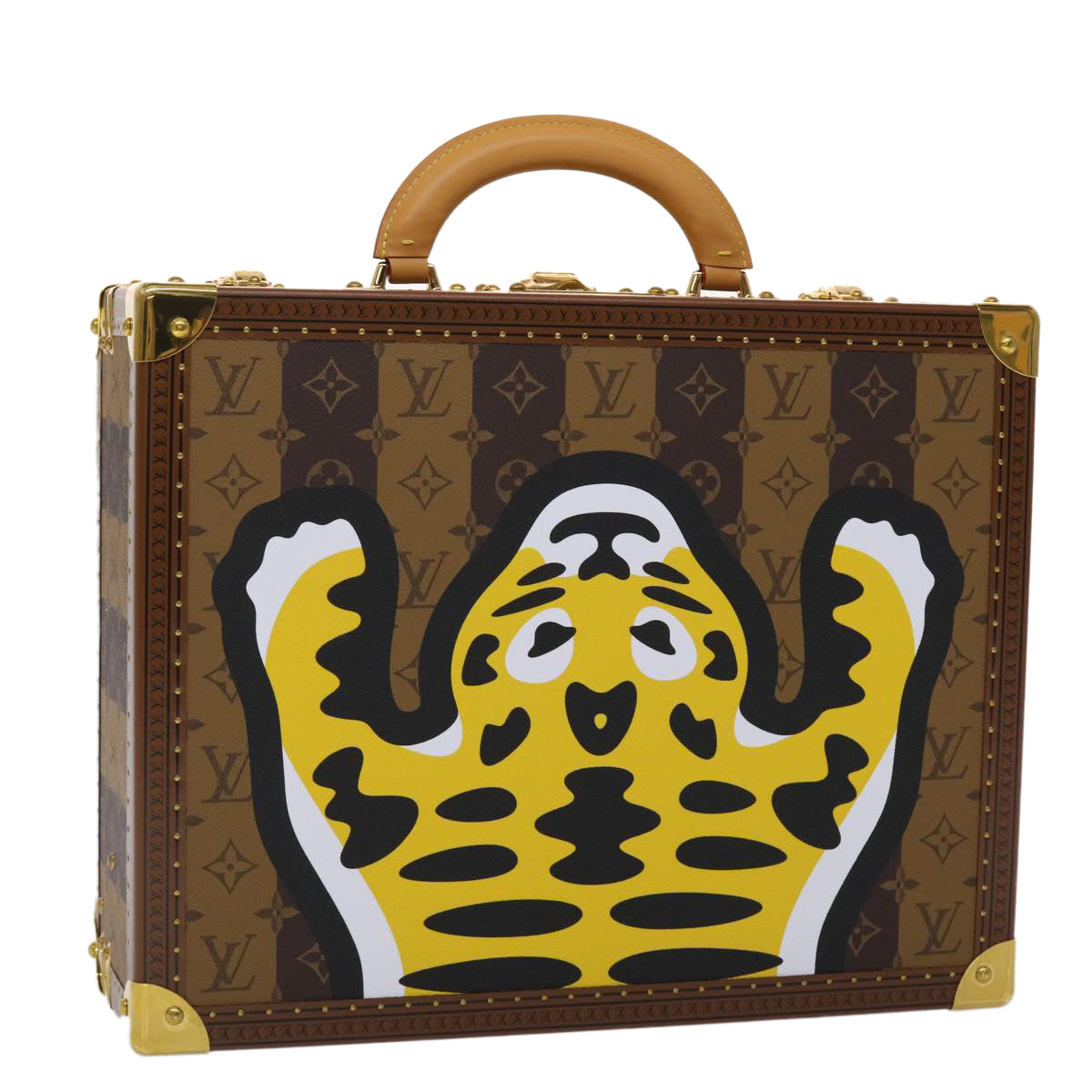 LOUIS VUITTON Monogram Stripe Cotteville 40 Trunk HUMAN MADE M20464 Auth 48522S