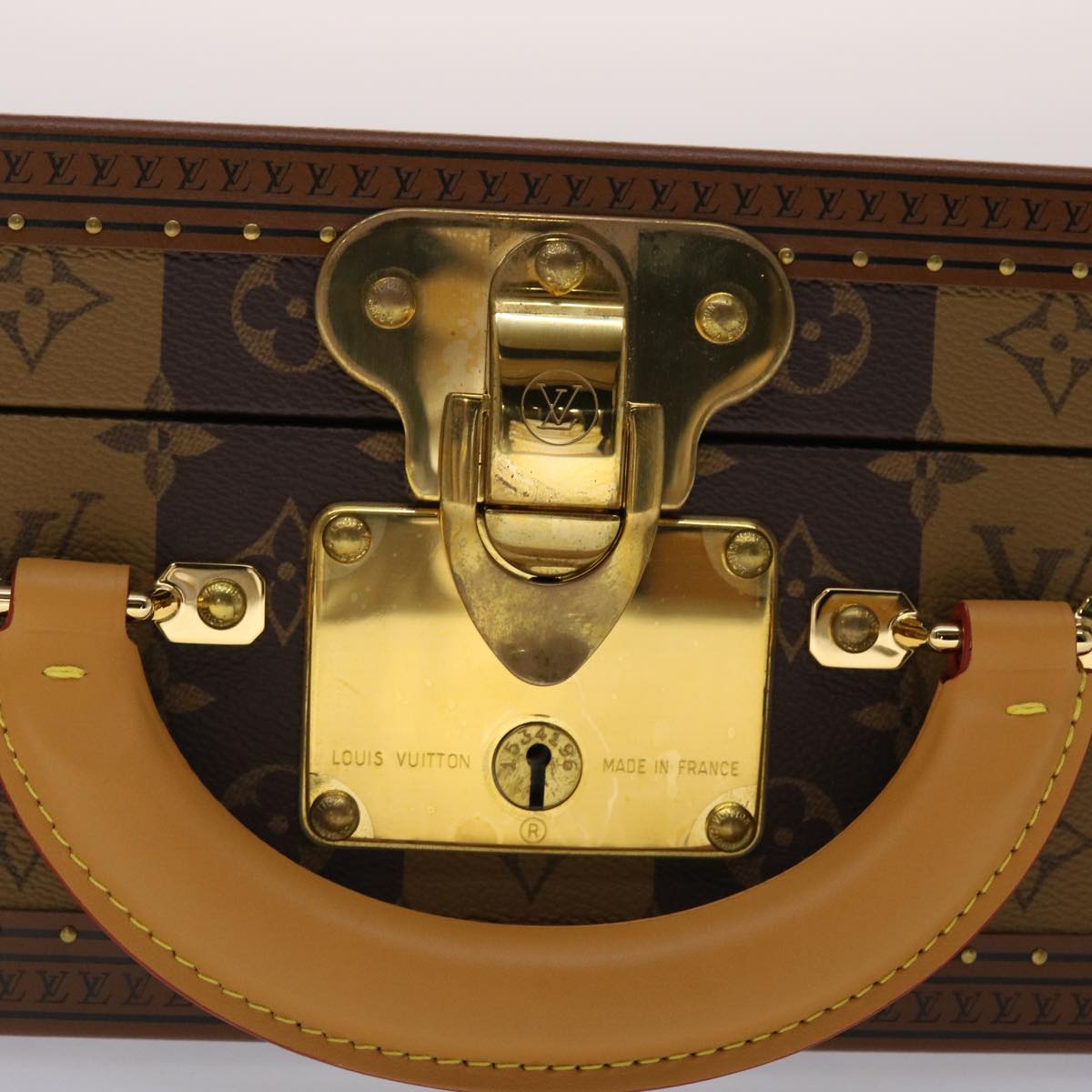 LOUIS VUITTON Monogram Stripe Cotteville 40 Trunk HUMAN MADE M20464 Auth 48522S