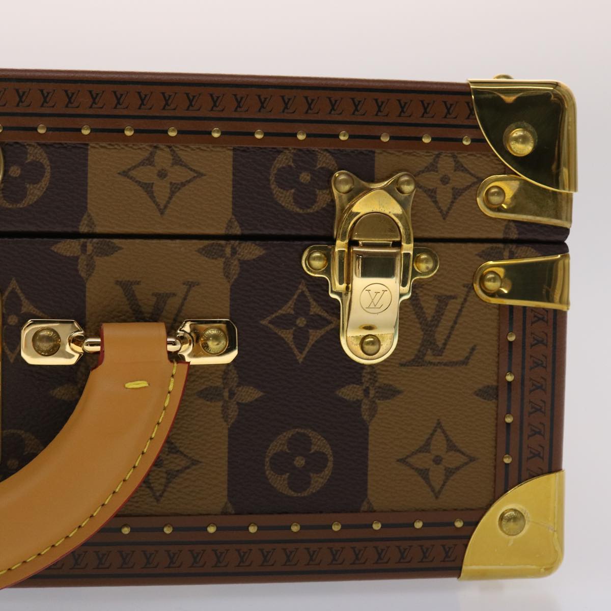 LOUIS VUITTON Monogram Stripe Cotteville 40 Trunk HUMAN MADE M20464 Auth 48522S