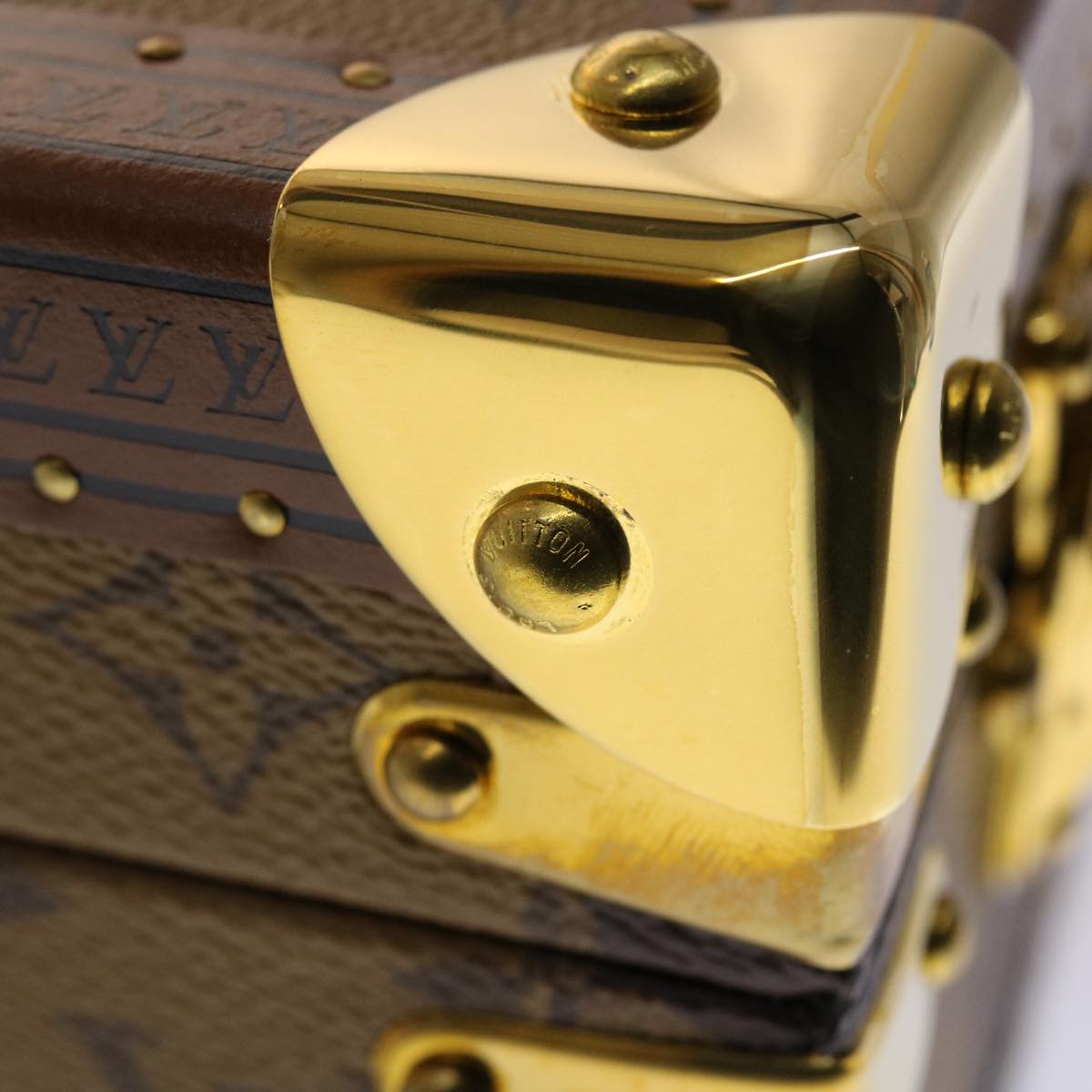 LOUIS VUITTON Monogram Stripe Cotteville 40 Trunk HUMAN MADE M20464 Auth 48522S