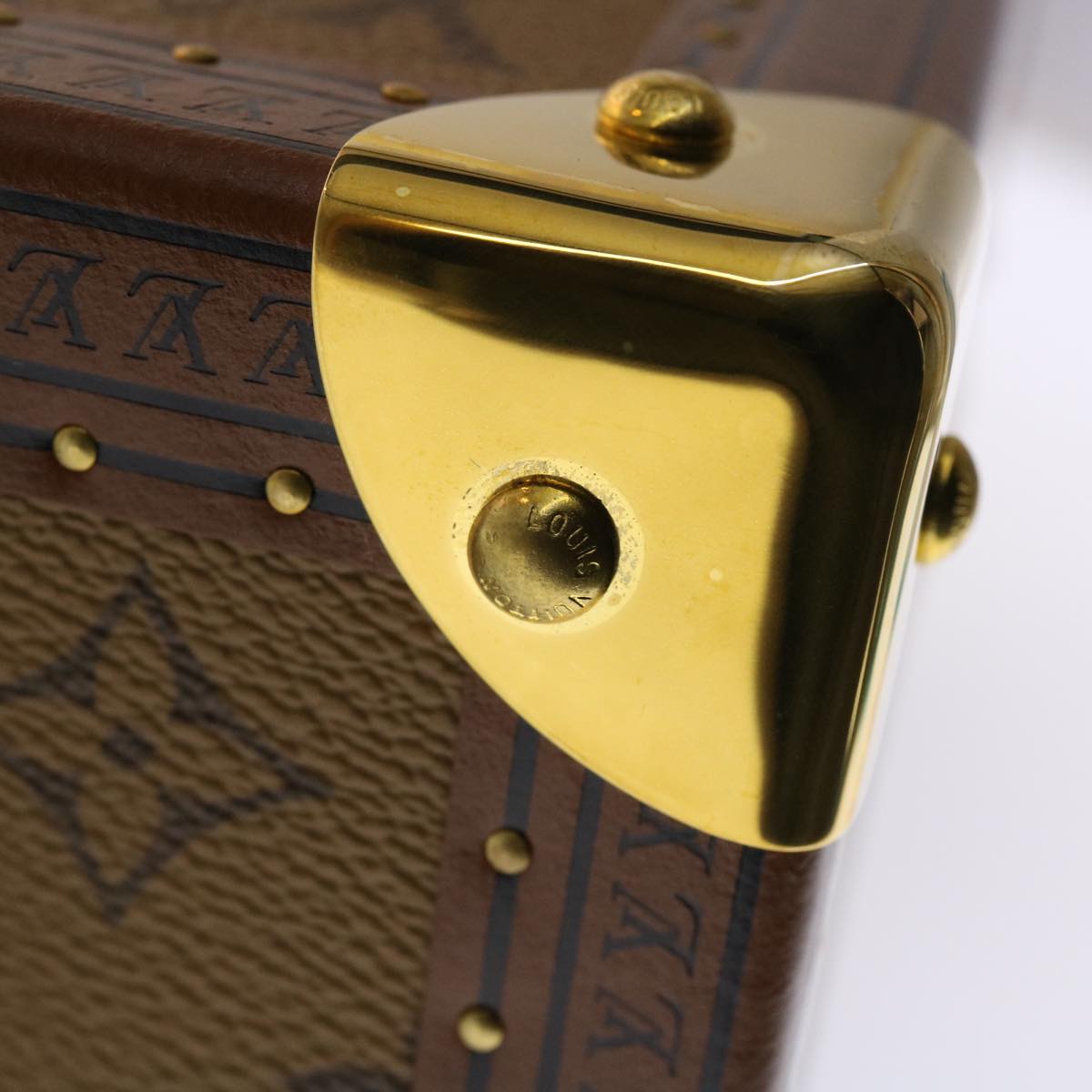 LOUIS VUITTON Monogram Stripe Cotteville 40 Trunk HUMAN MADE M20464 Auth 48522S