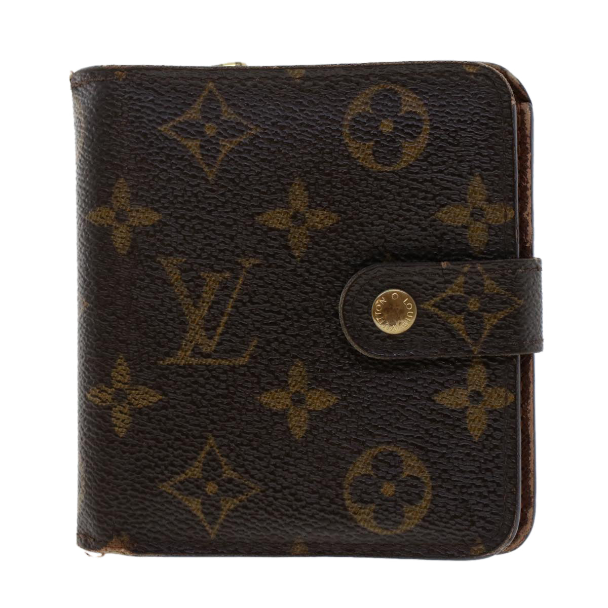 LOUIS VUITTON Monogram Compact Zip Wallet M61667 LV Auth 48893