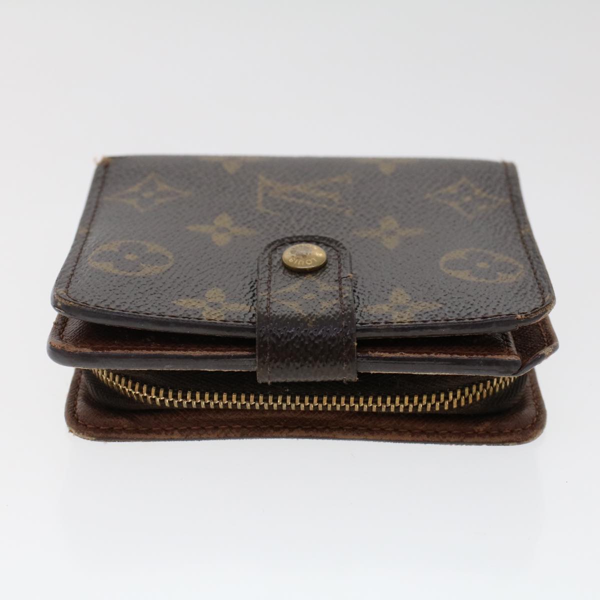 LOUIS VUITTON Monogram Compact Zip Wallet M61667 LV Auth 48893