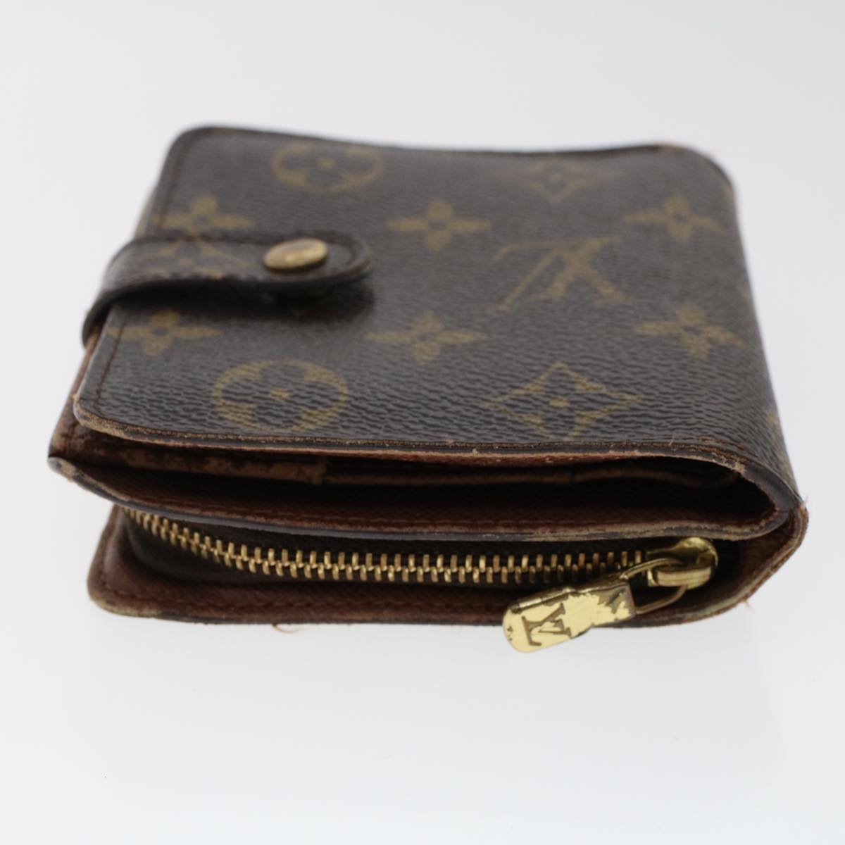 LOUIS VUITTON Monogram Compact Zip Wallet M61667 LV Auth 48893