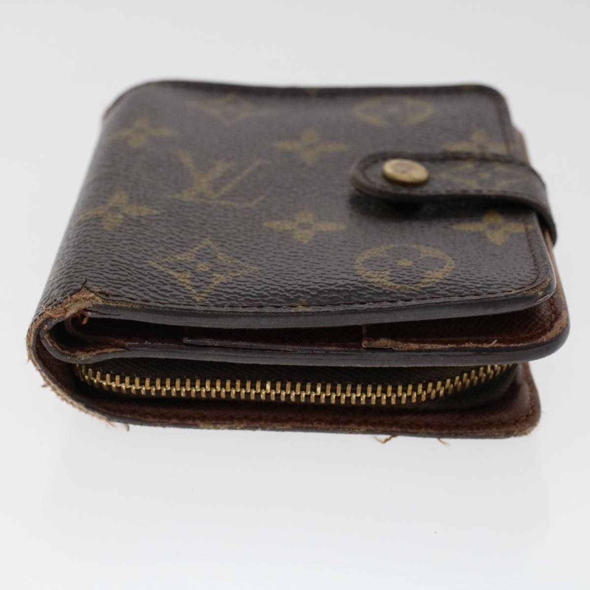 LOUIS VUITTON Monogram Compact Zip Wallet M61667 LV Auth 48893