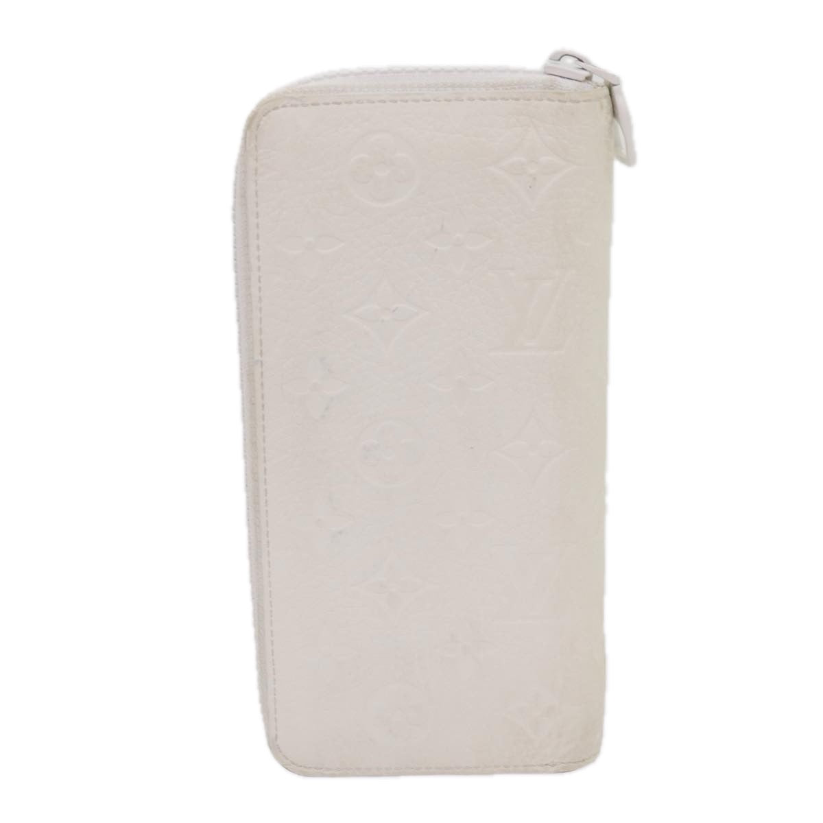 LOUIS VUITTON Monogram Empreinte Zippy Wallet Vertical Neige M80337 Auth 48911