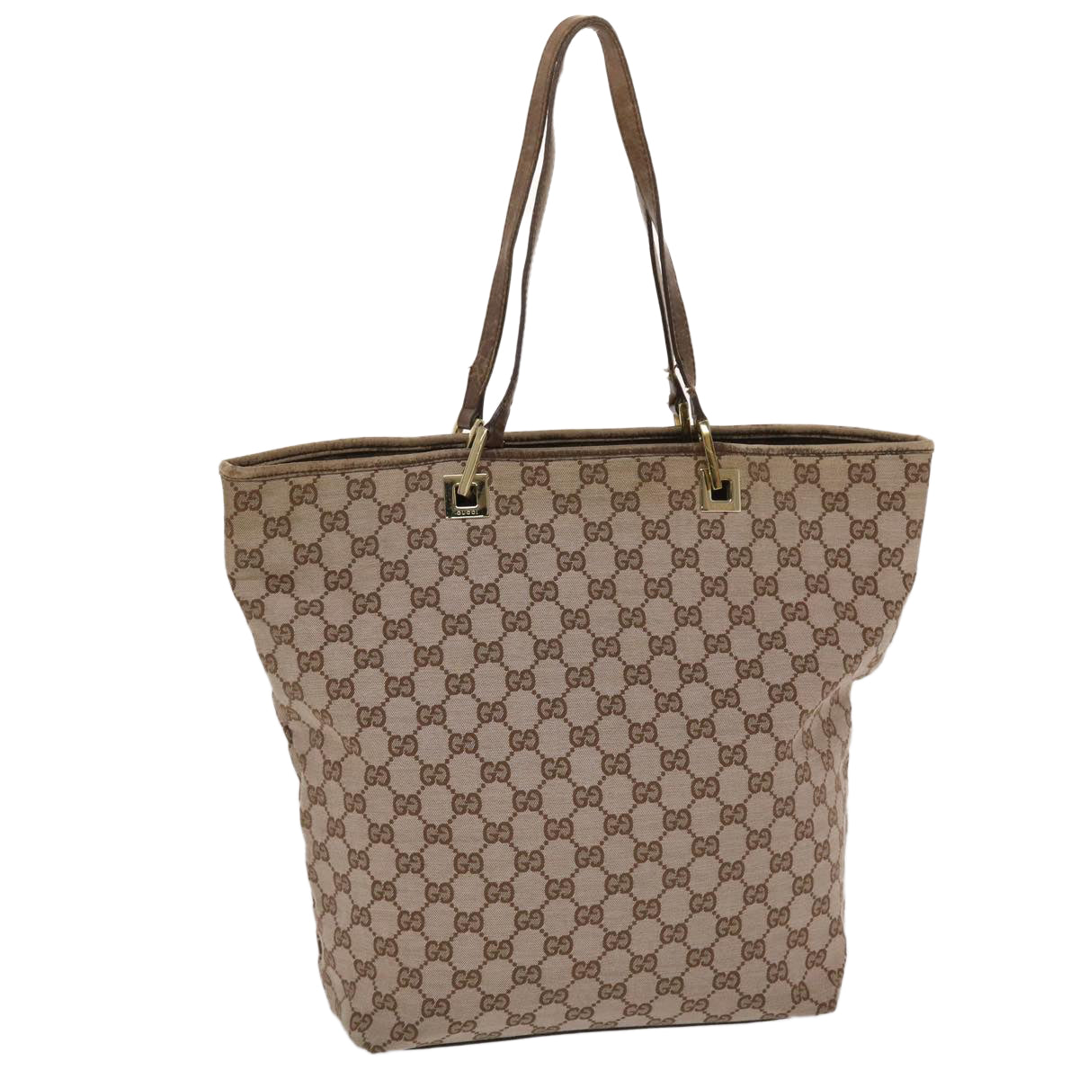 GUCCI GG Canvas Tote Bag Brown Auth 49057