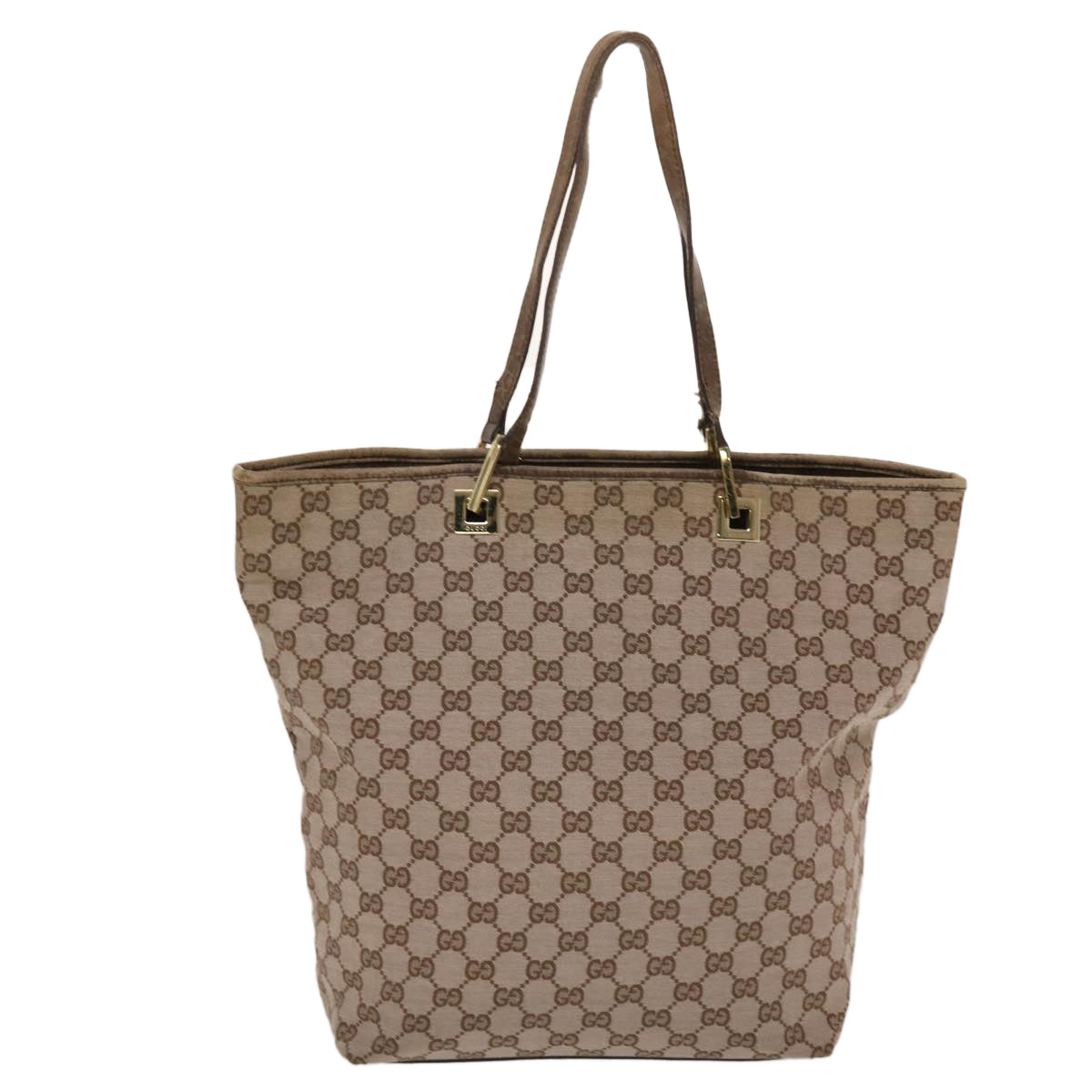 GUCCI GG Canvas Tote Bag Brown Auth 49057