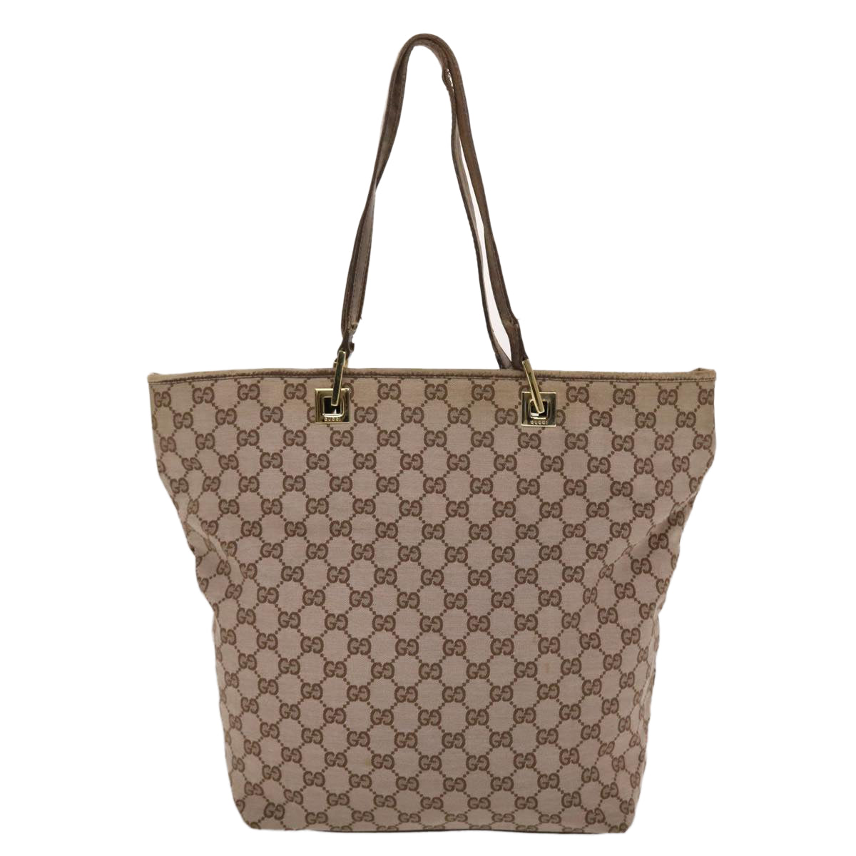 GUCCI GG Canvas Tote Bag Brown Auth 49057