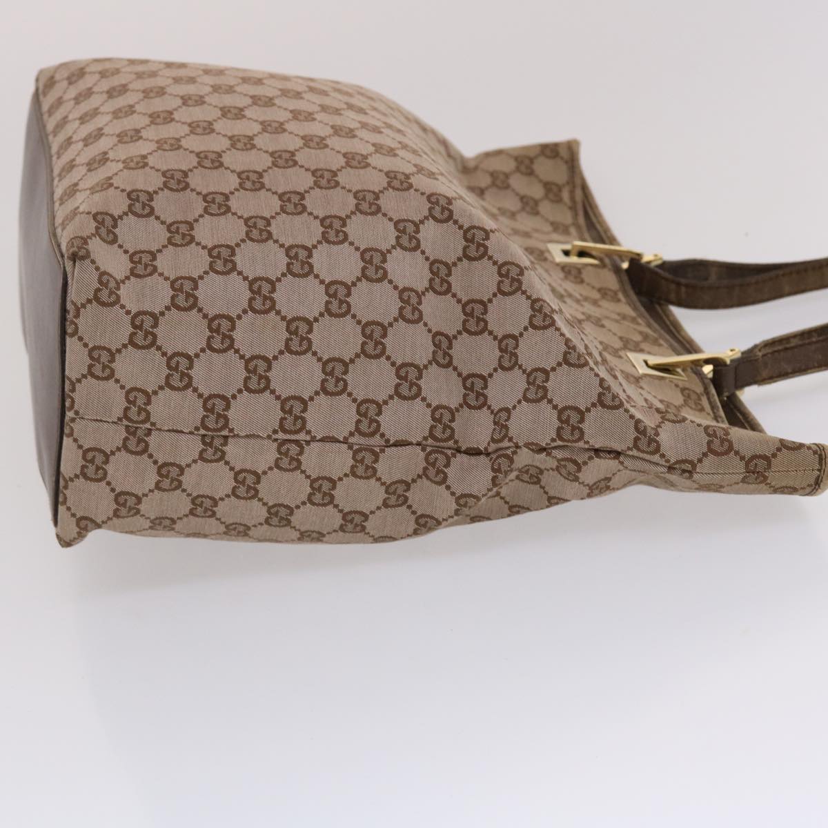 GUCCI GG Canvas Tote Bag Brown Auth 49057