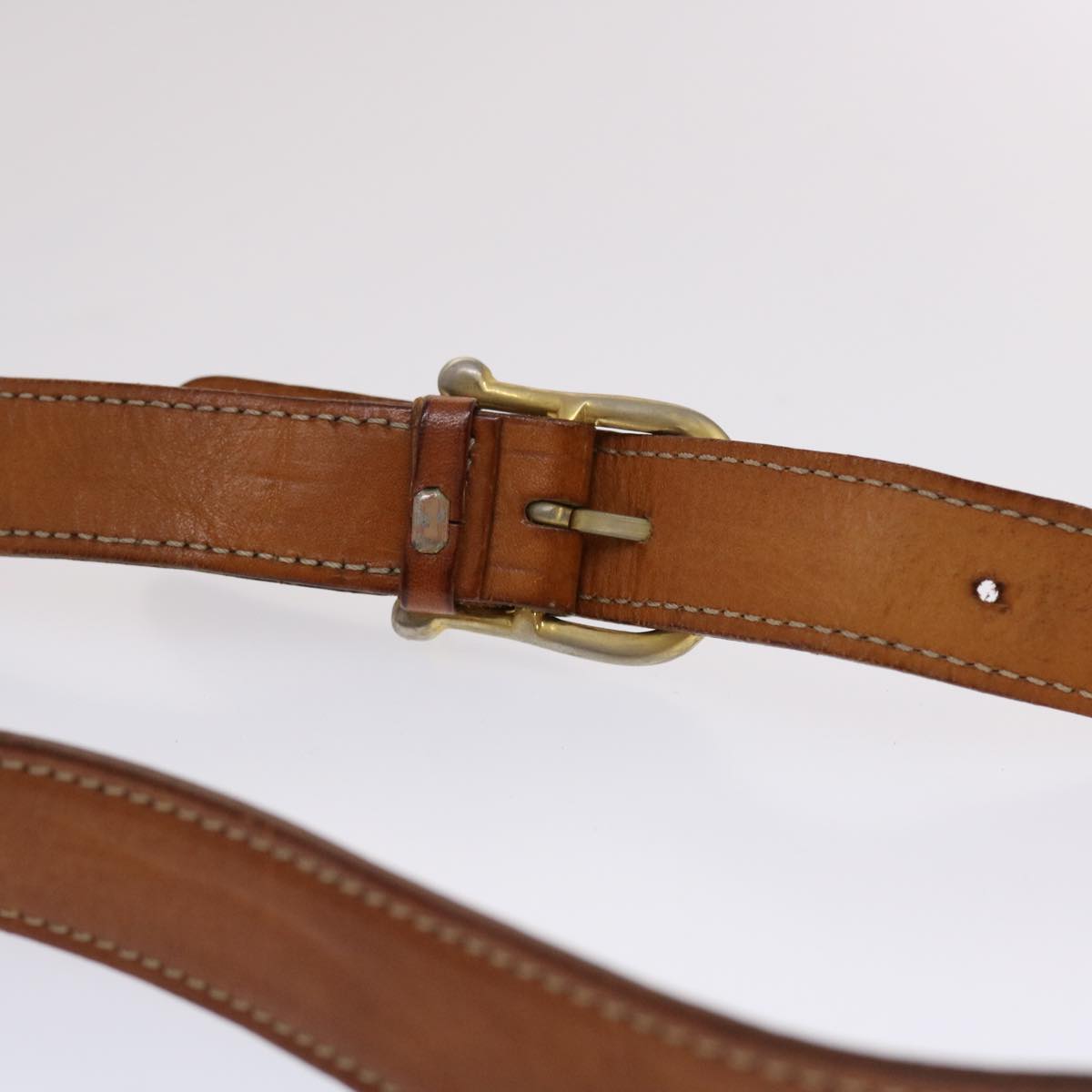 CELINE Macadam Canvas Shoulder Bag PVC Leather Brown Auth 49113