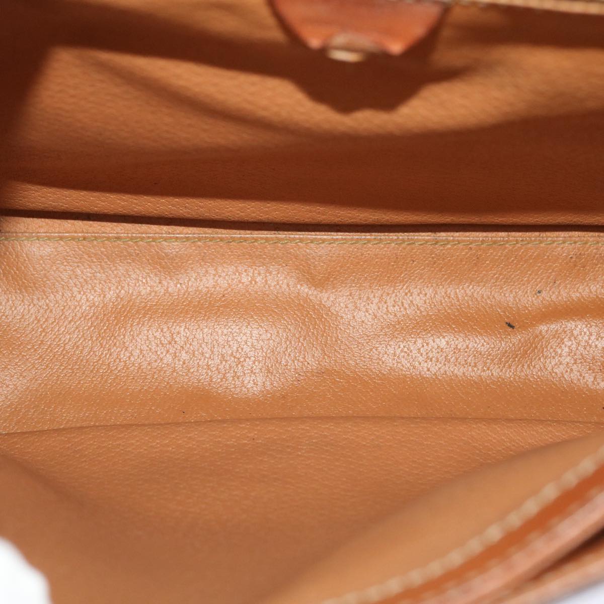 CELINE Macadam Canvas Shoulder Bag PVC Leather Brown Auth 49113