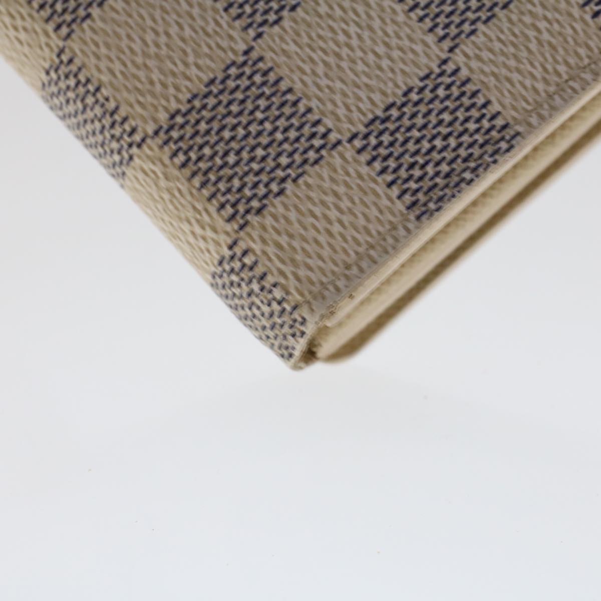 LOUIS VUITTON Damier Azur Portefeuille Tresol Wallet N61744 LV Auth 49193