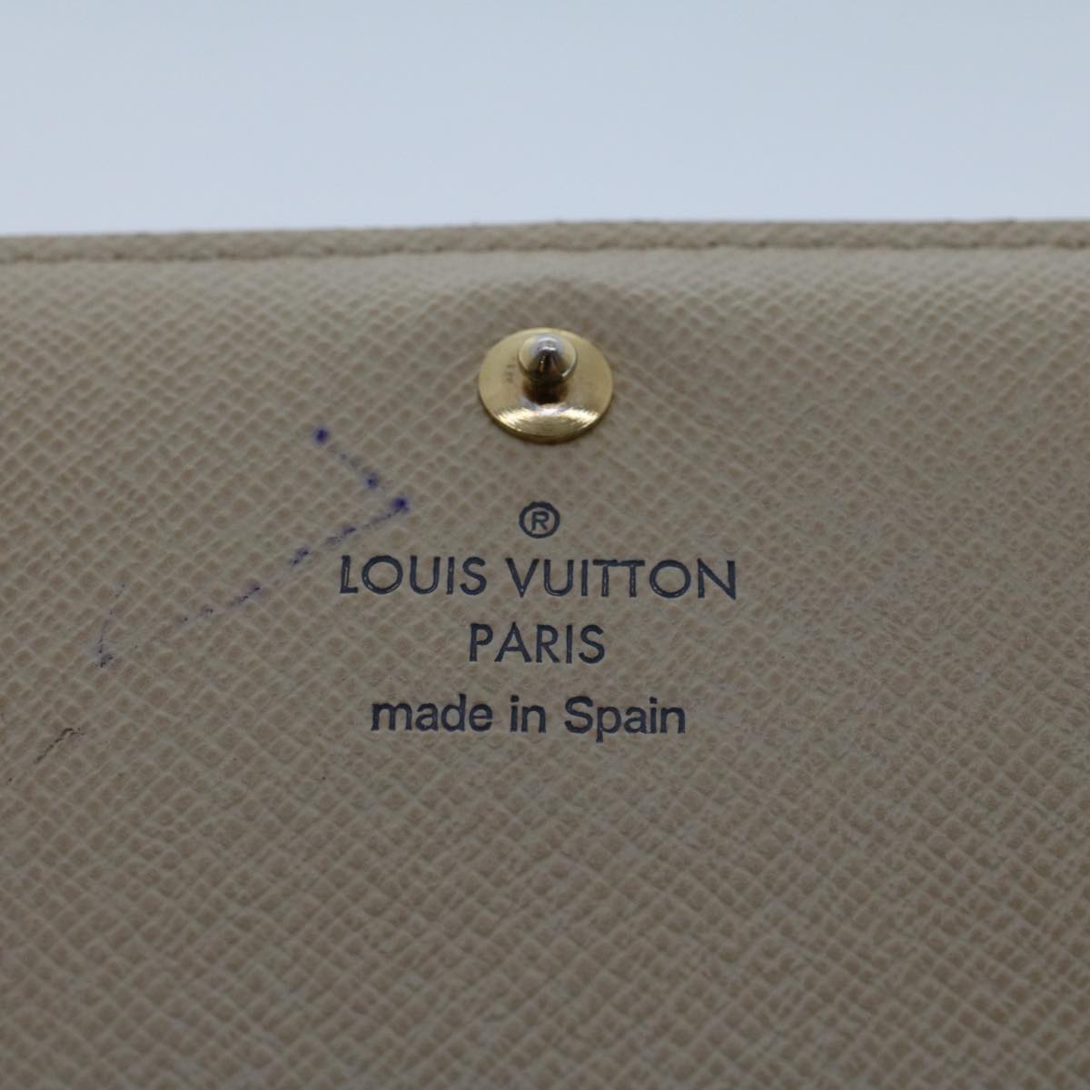 LOUIS VUITTON Damier Azur Portefeuille Tresol Wallet N61744 LV Auth 49193