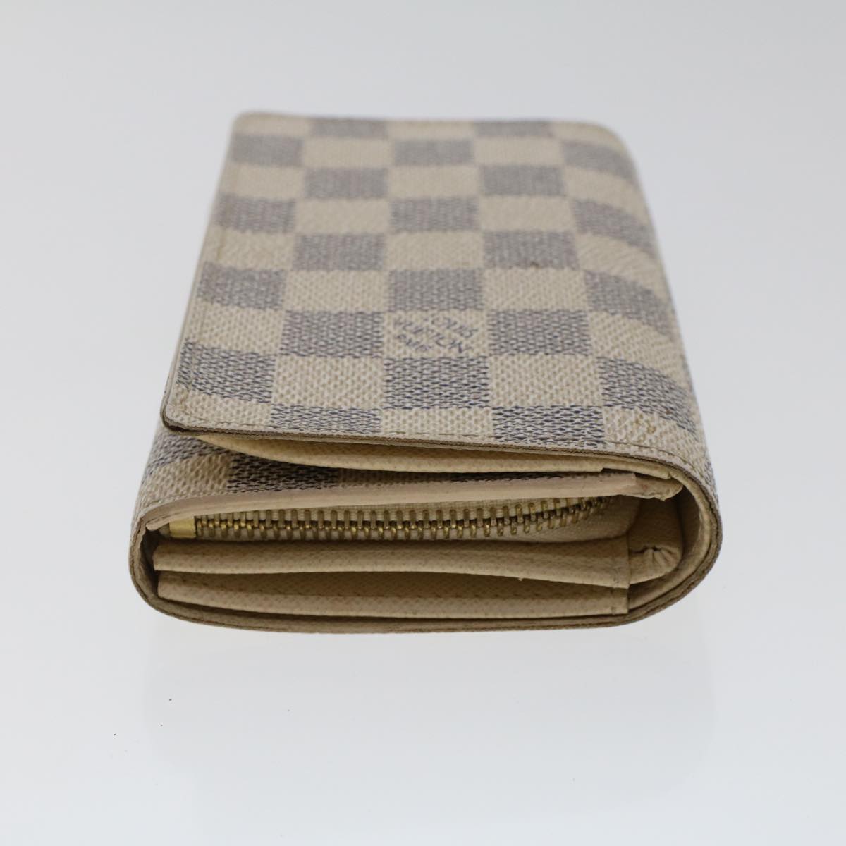 LOUIS VUITTON Damier Azur Portefeuille Tresol Wallet N61744 LV Auth 49193