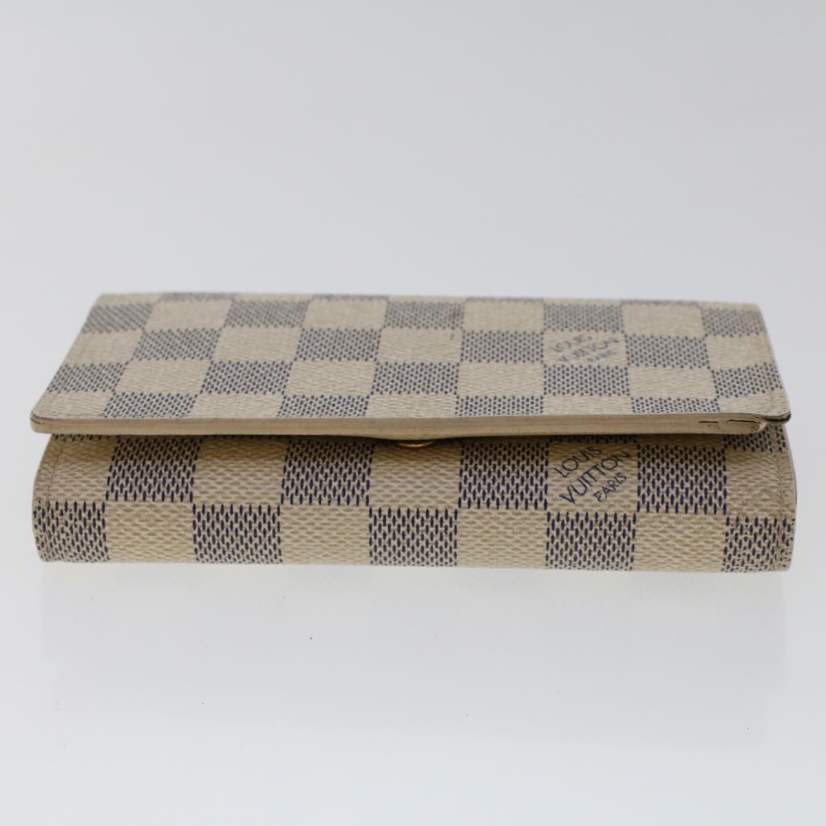 LOUIS VUITTON Damier Azur Portefeuille Tresol Wallet N61744 LV Auth 49193