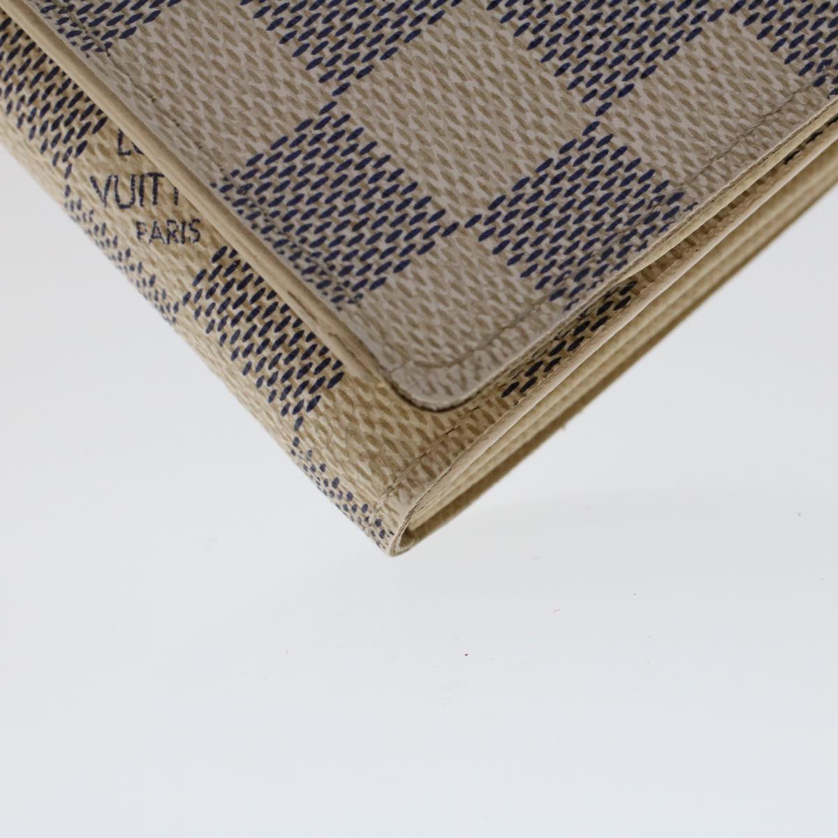 LOUIS VUITTON Damier Azur Portefeuille Tresol Wallet N61744 LV Auth 49193