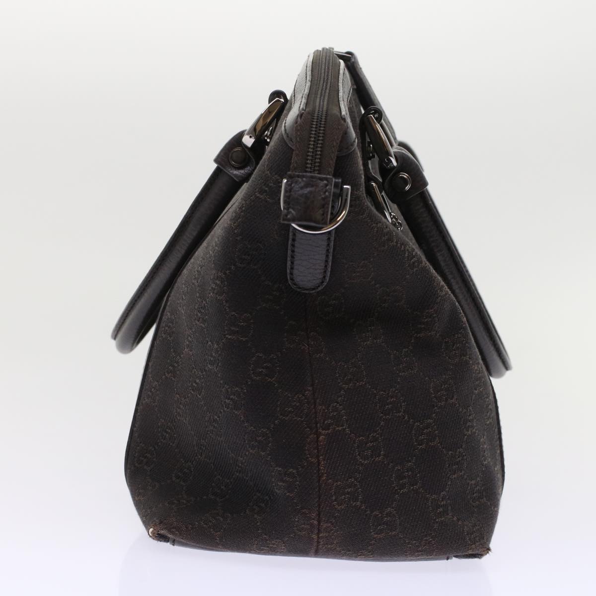 GUCCI GG Canvas Hand Bag 2way Brown Auth 49293