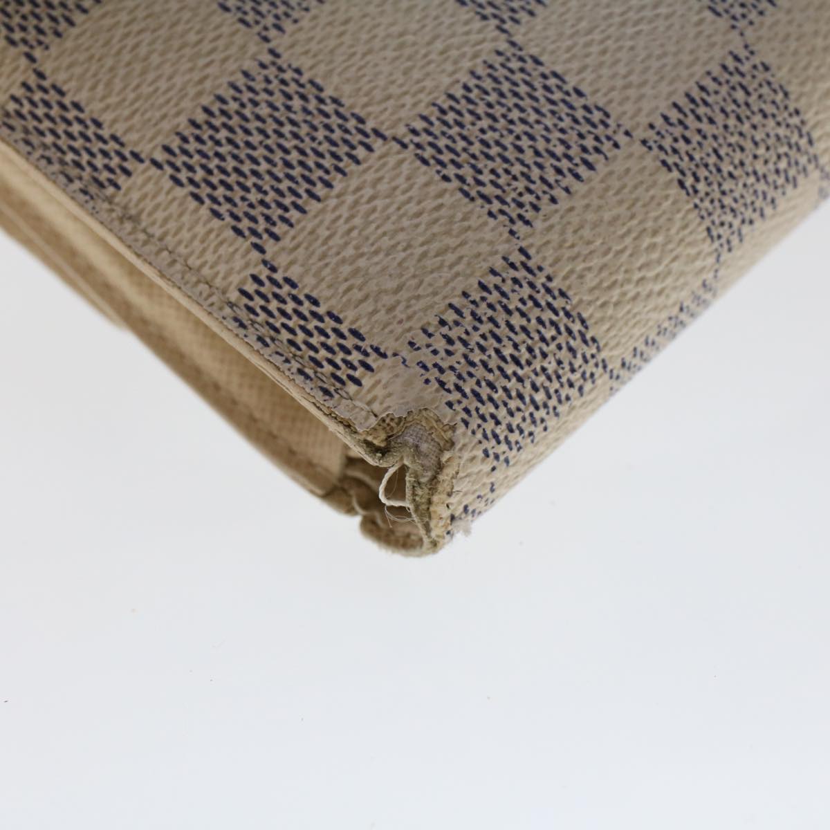 LOUIS VUITTON Damier Azur Portefeuille Alexandra Wallet N63068 LV Auth 49324