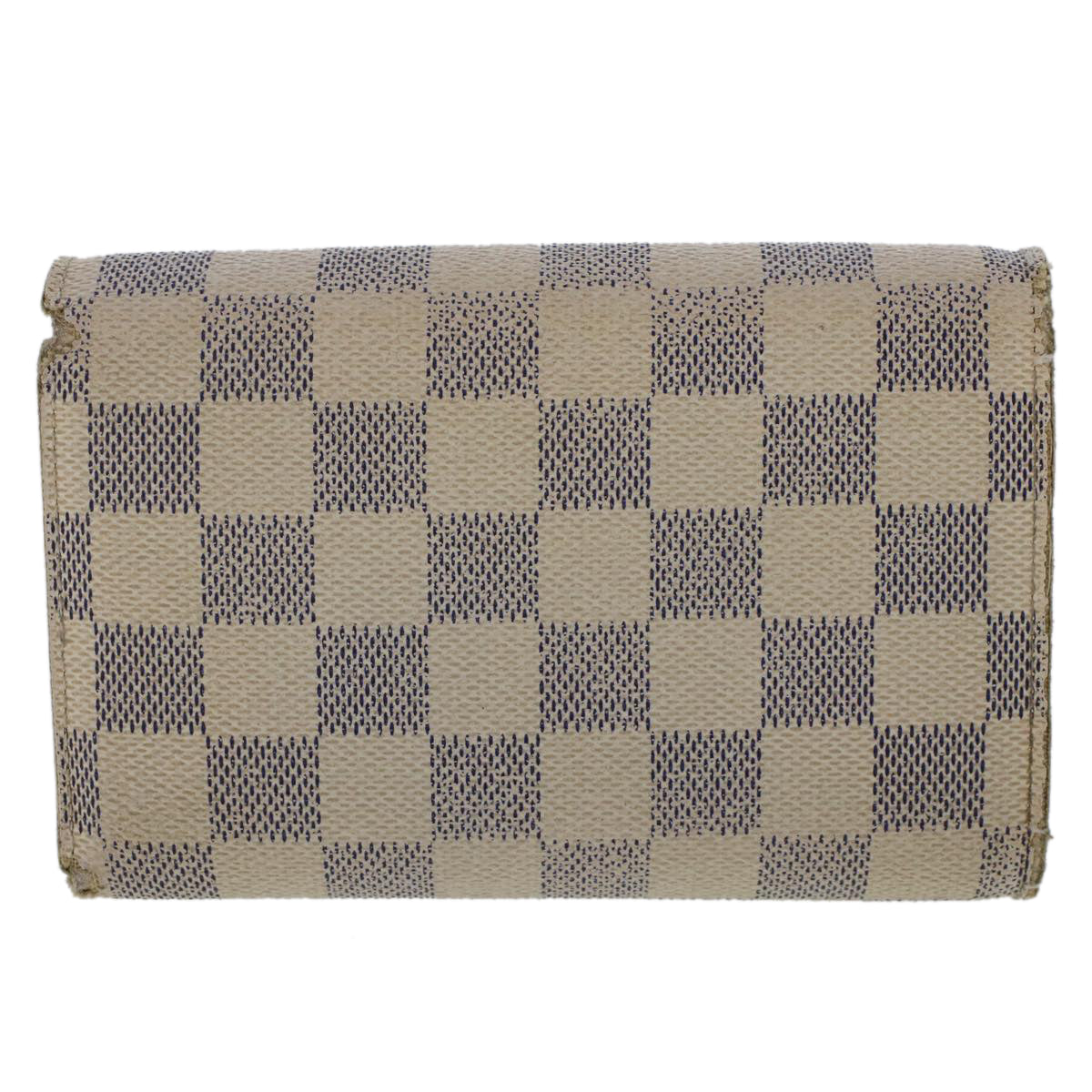 LOUIS VUITTON Damier Azur Portefeuille Alexandra Wallet N63068 LV Auth 49324