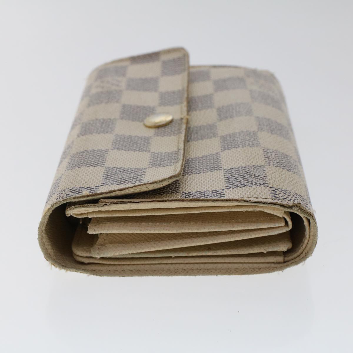 LOUIS VUITTON Damier Azur Portefeuille Alexandra Wallet N63068 LV Auth 49324