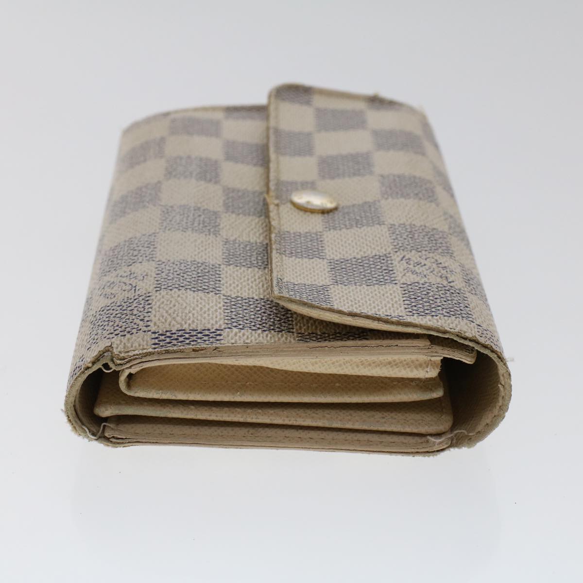 LOUIS VUITTON Damier Azur Portefeuille Alexandra Wallet N63068 LV Auth 49324