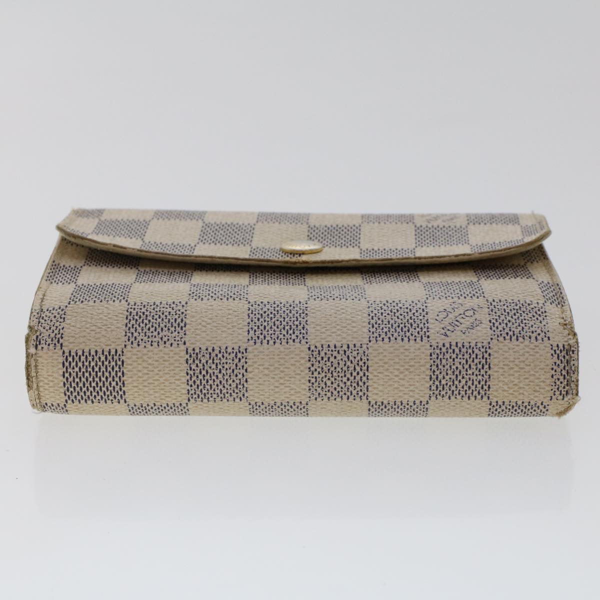 LOUIS VUITTON Damier Azur Portefeuille Alexandra Wallet N63068 LV Auth 49324