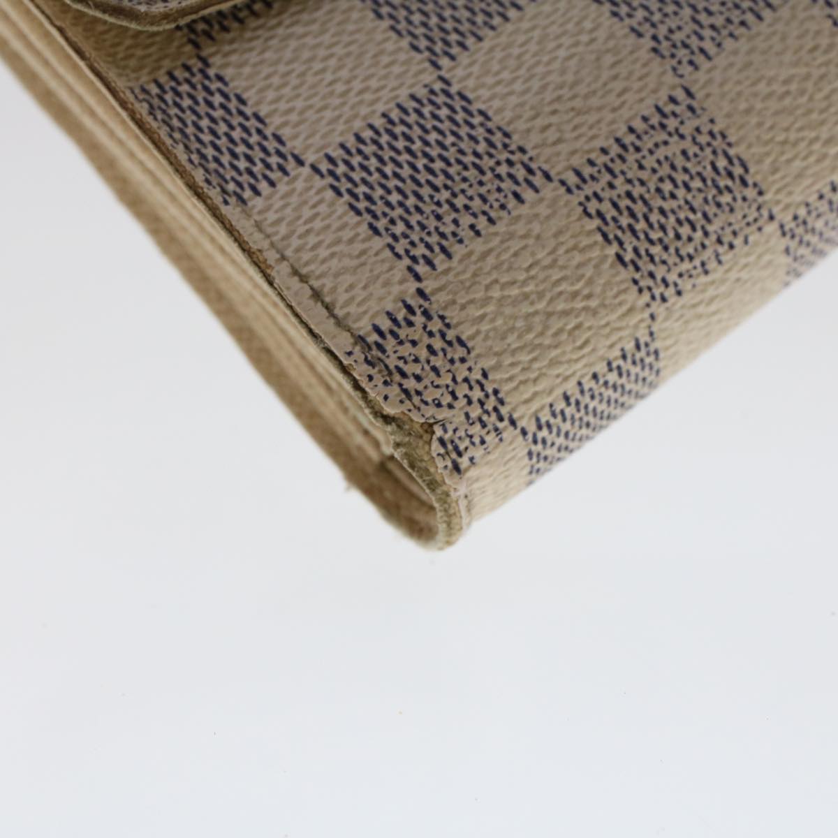 LOUIS VUITTON Damier Azur Portefeuille Alexandra Wallet N63068 LV Auth 49324