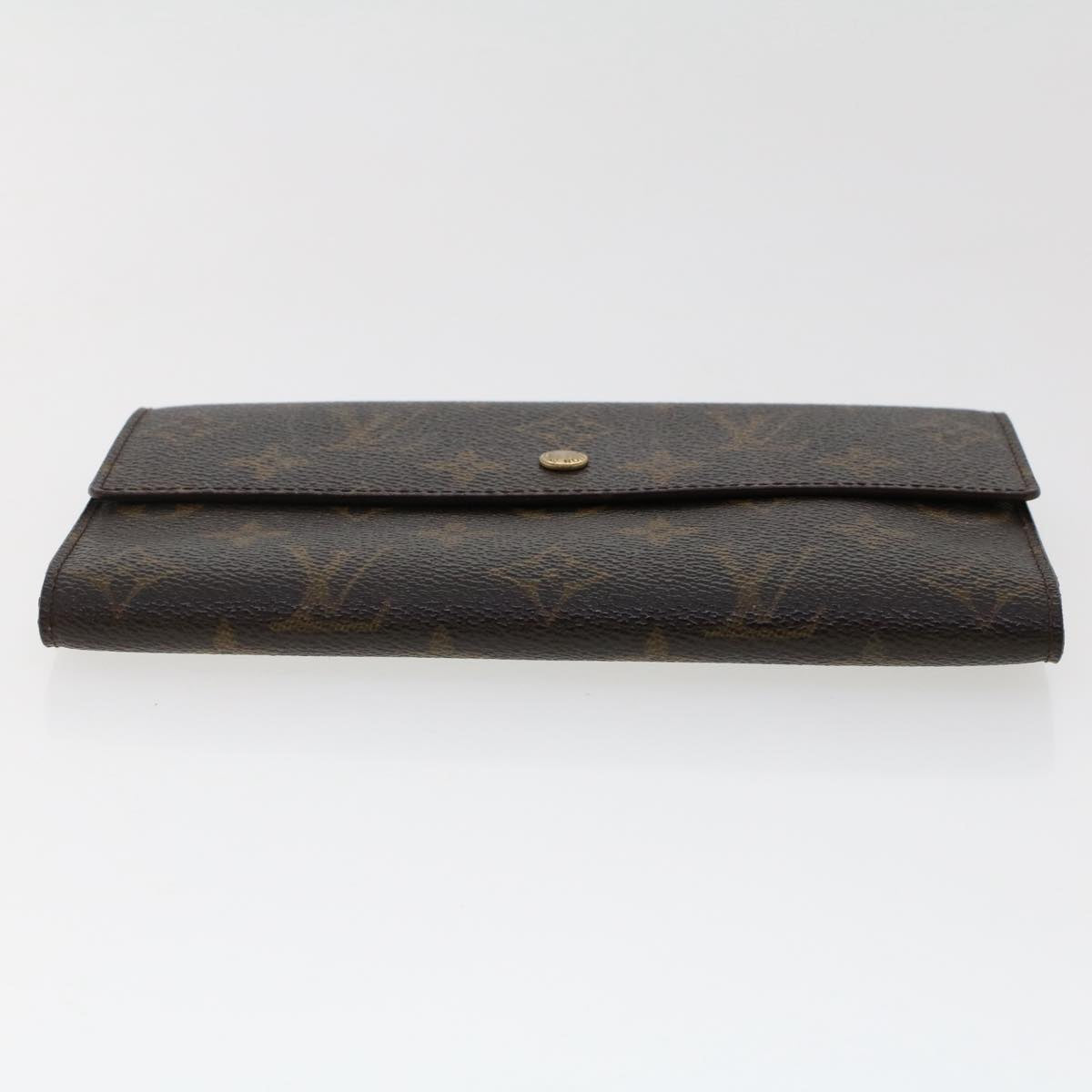 LOUIS VUITTON Monogram Portefeuille International Long Wallet M61217 Auth 49376