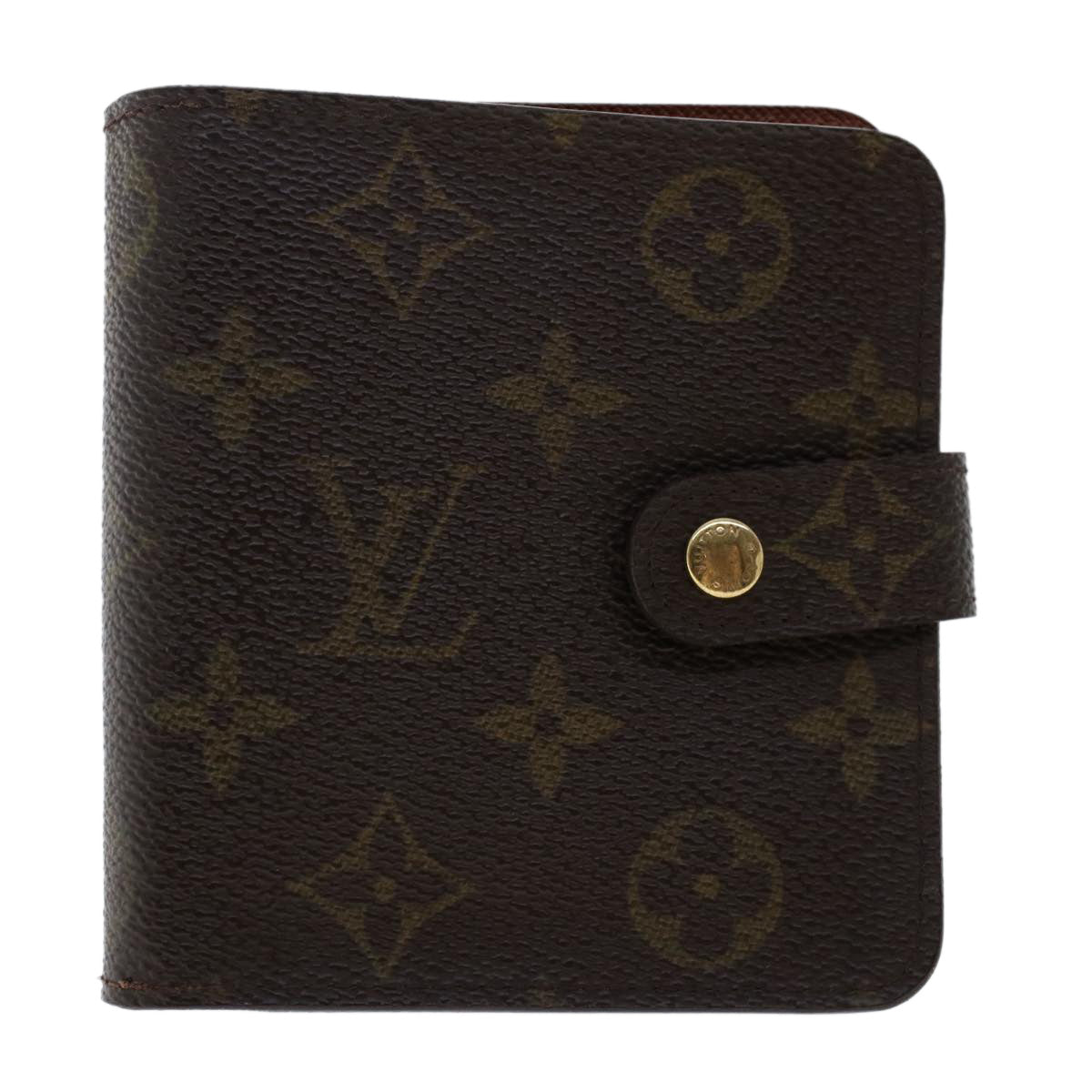 LOUIS VUITTON Monogram Compact Zip Wallet M61667 LV Auth 49377