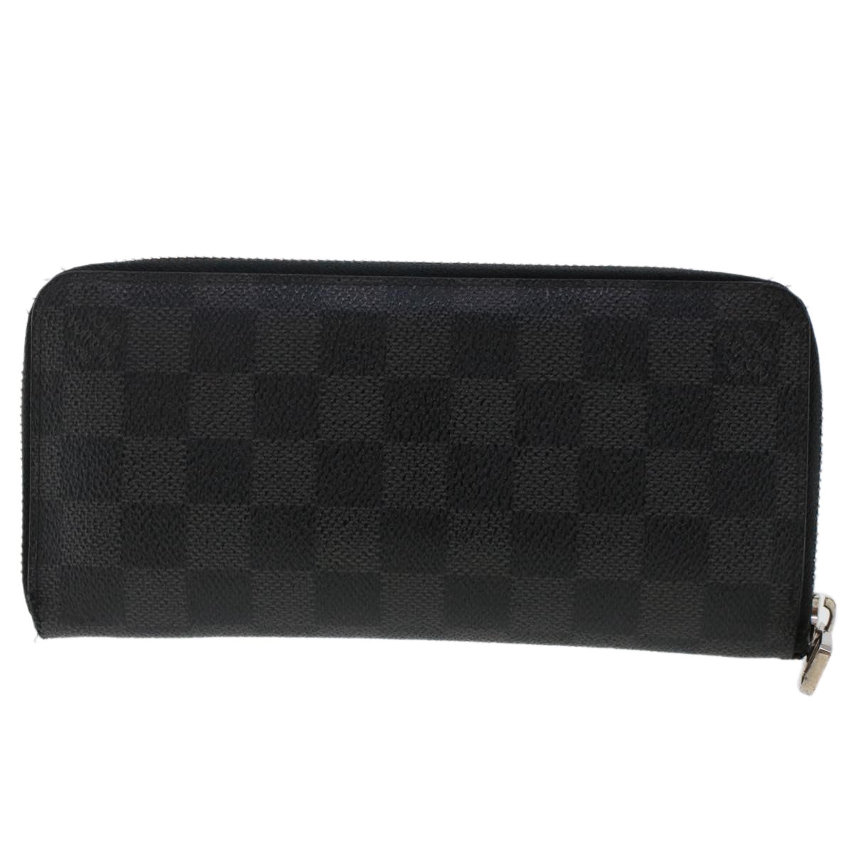 LOUIS VUITTON Damier Graphite Zippy Wallet Vertical Wallet N63095 LV Auth 49380