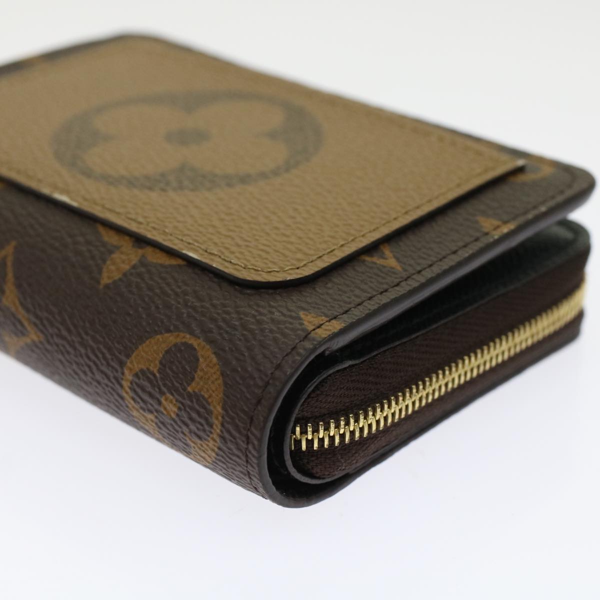 LOUIS VUITTON Monogram Reverse Portefeuille Lou Wallet M81461 LV Auth 49429A