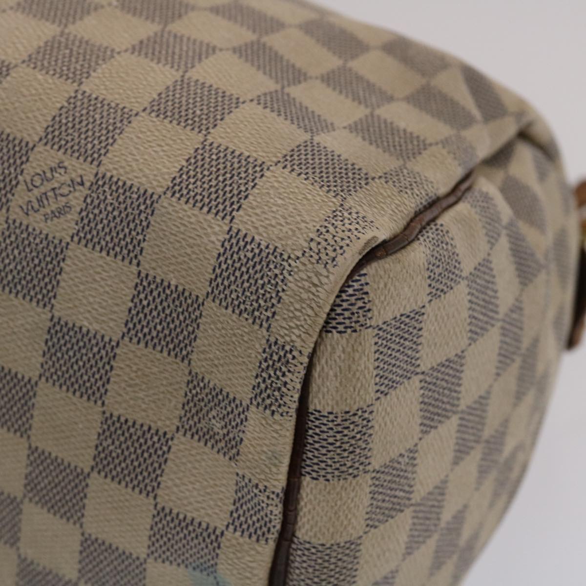 LOUIS VUITTON Damier Azur Speedy 30 Hand Bag N41533 LV Auth 49583